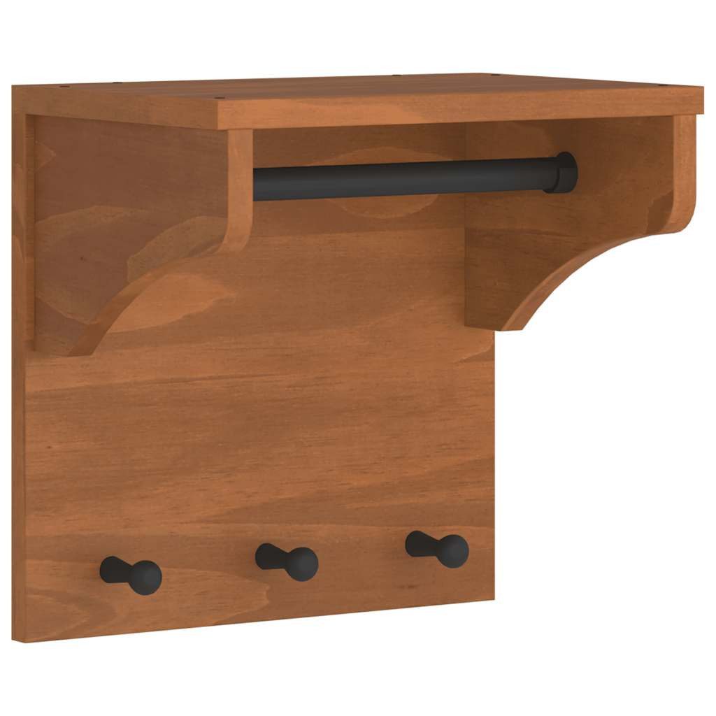 vidaXL Вешалки Wandgarderobe SANDNES 43x30x42 cm Massivholz Kiefer, (1 St)