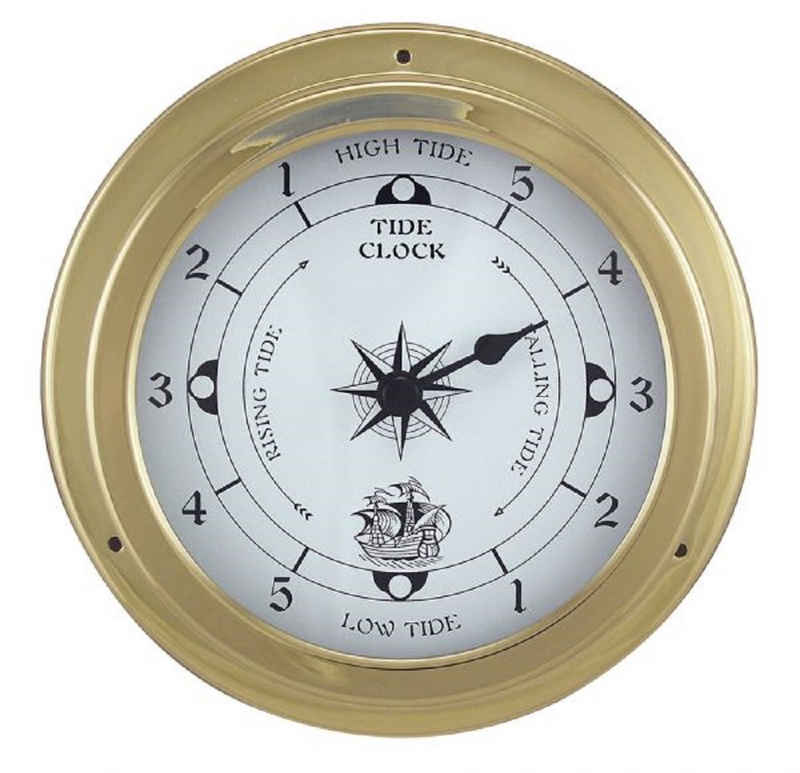 Linoows Uhr Tidenuhr, Schiffsuhr, Bootsuhr mit Tidezeiger (Maritime Tide Uhr Ø 14,5 cm)