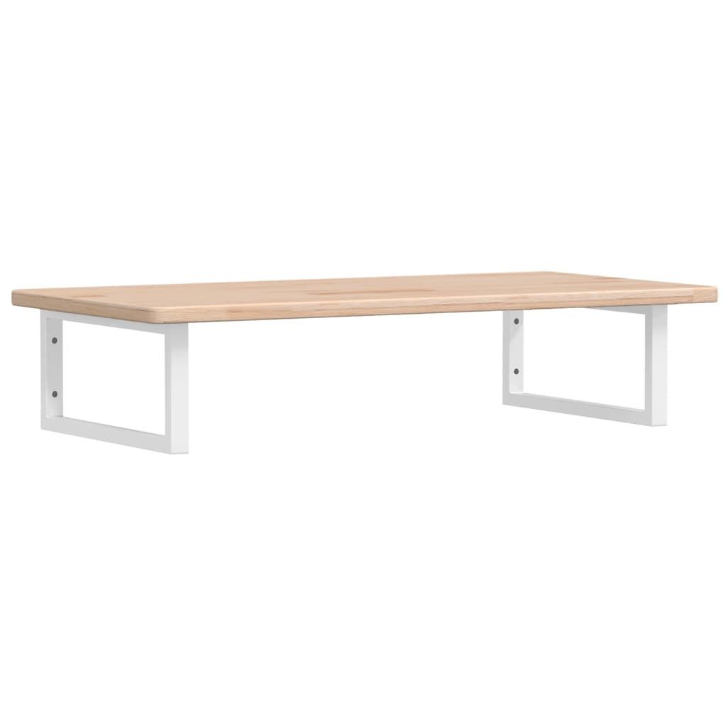 vidaXL Badezimmerspiegelschrank Waschtischplatte mit Halterung Stahl und Massivholz Eiche (1-St)