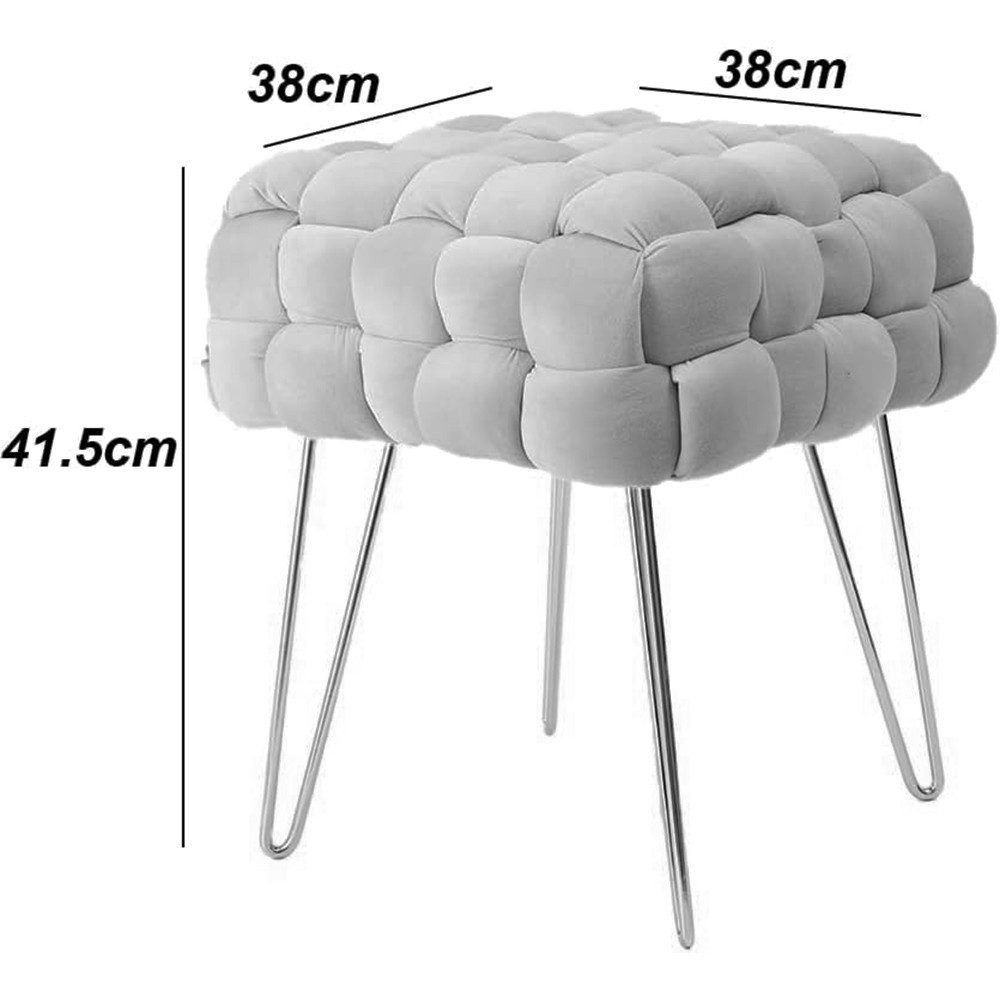 Zedelmaier Sitzhocker Samt-Hocker Quadratischer mit Metallbeinen günstig online kaufen