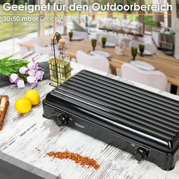 Zilan Gaskocher ZLN-0025, (Set), Nutzbar mit Butan / Propan - Gas oder LPG-Mischung (Flüssiggas)