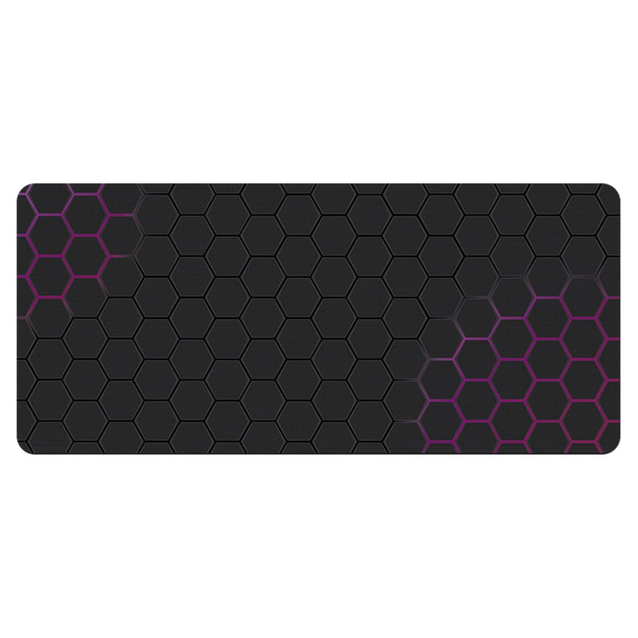 Wigento Gaming Mauspad XXL Gaming Mauspad 400 x 900 mm Tischunterlage Wabenmuster Rutschfest, Rutschfest, Waschbar, Vernähte Kanten