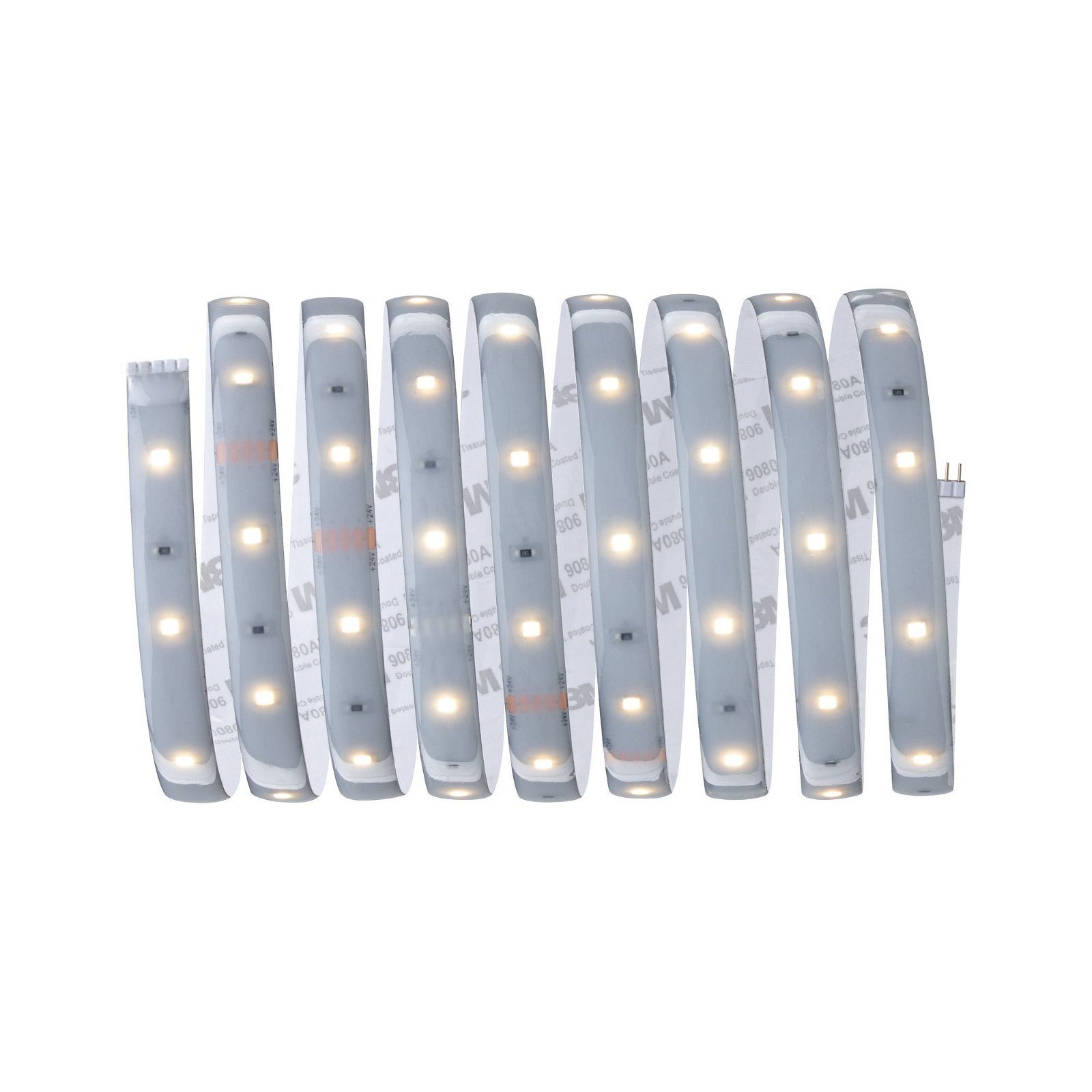 Paulmann LED-Streifen MaxLED 250 Stripe 2,5m IP44 Cover 2700K 10W 24V Silber Kunststoff, 1-flammig