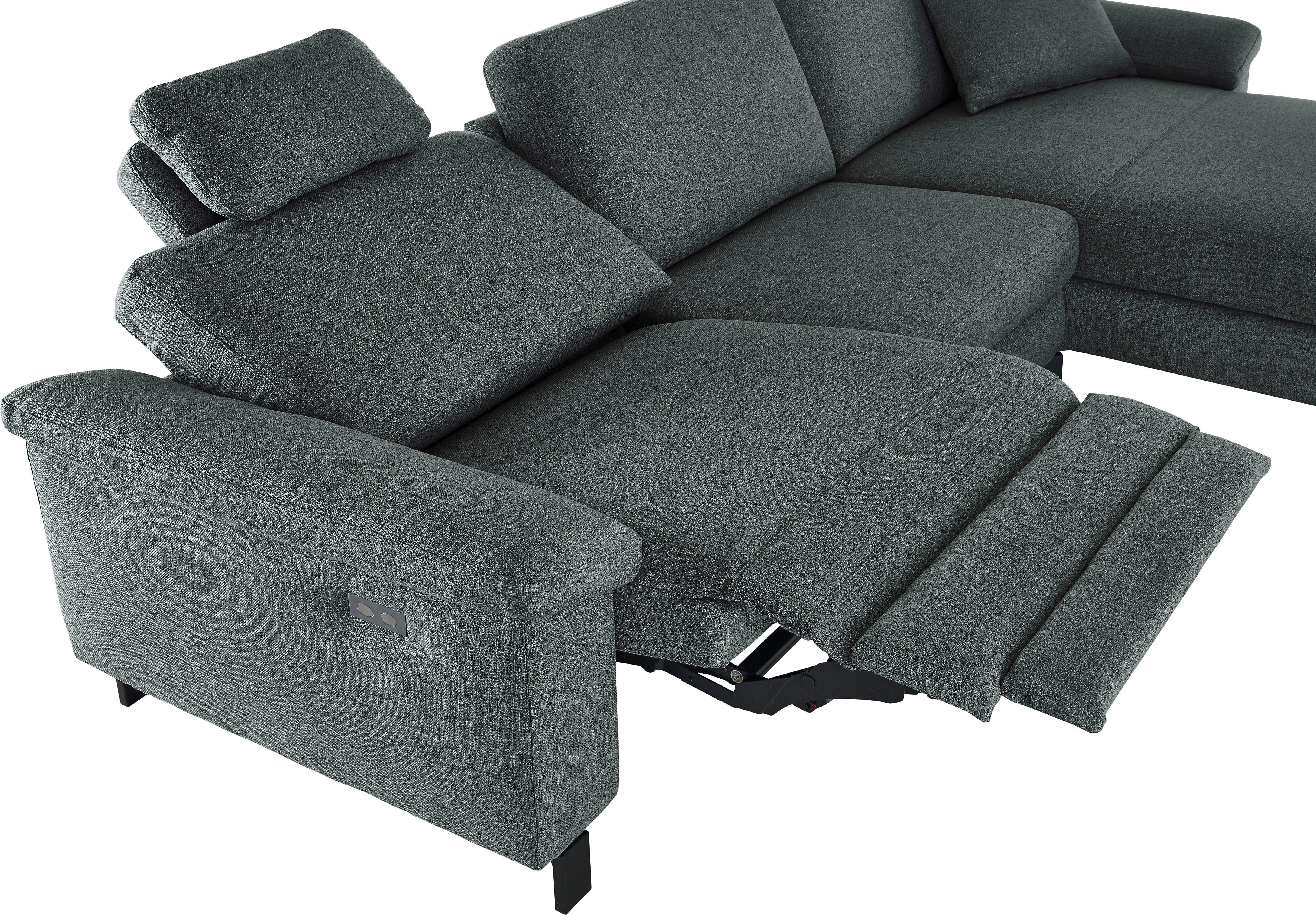 motorische Schlaffunktion Relaxfunktion 1,5-Sitzer, Longchair anthrazit im Candy Mainau, in Ecksofa 3C