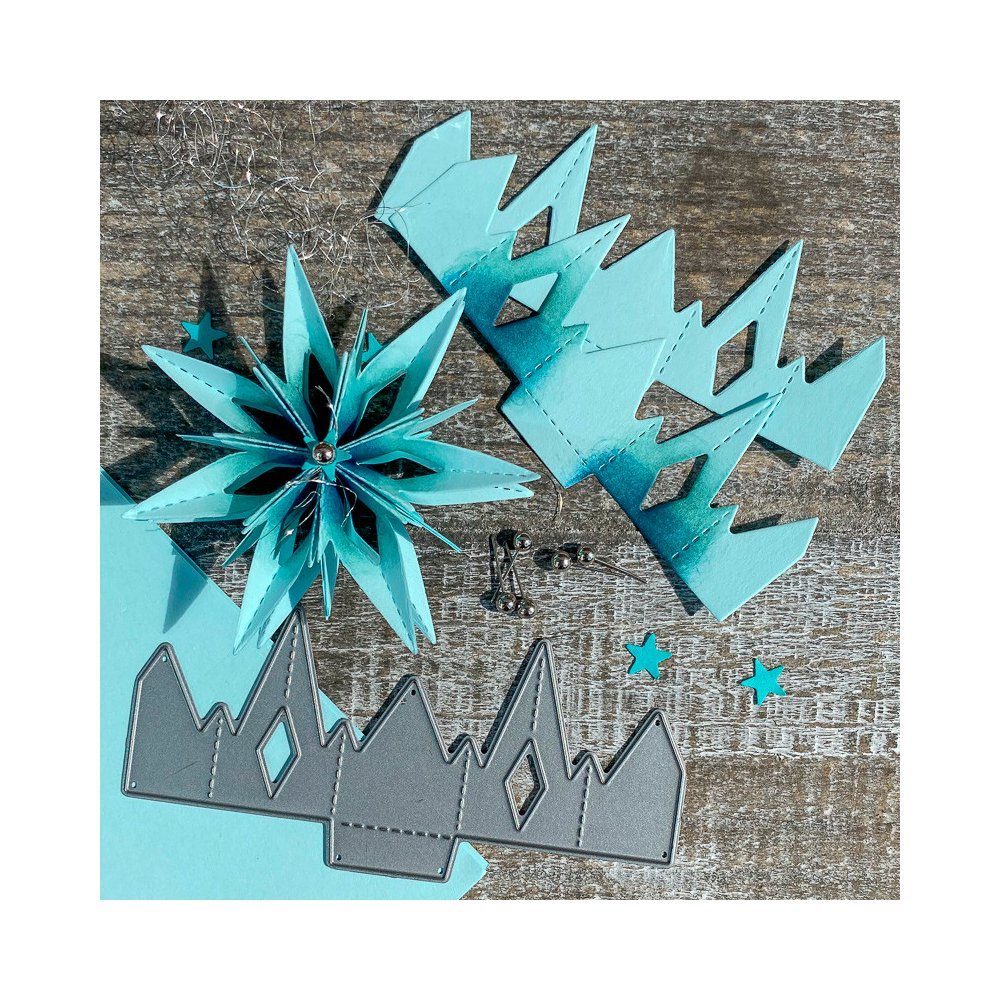 FarbTon Papier Motivschablone Faltstern Classic, 9,1 cm x 4,1 cm