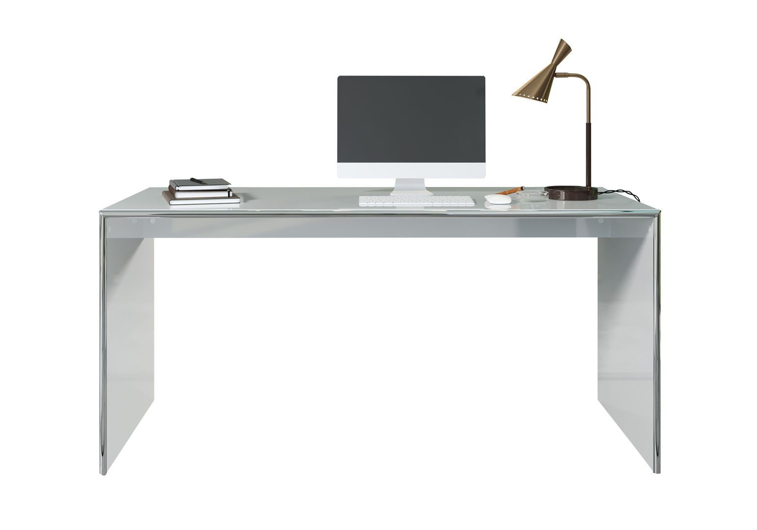 ebuy24 Schreibtisch »Infinity Schreibtisch weiß Hochglanz, Chrom.« online  kaufen | OTTO