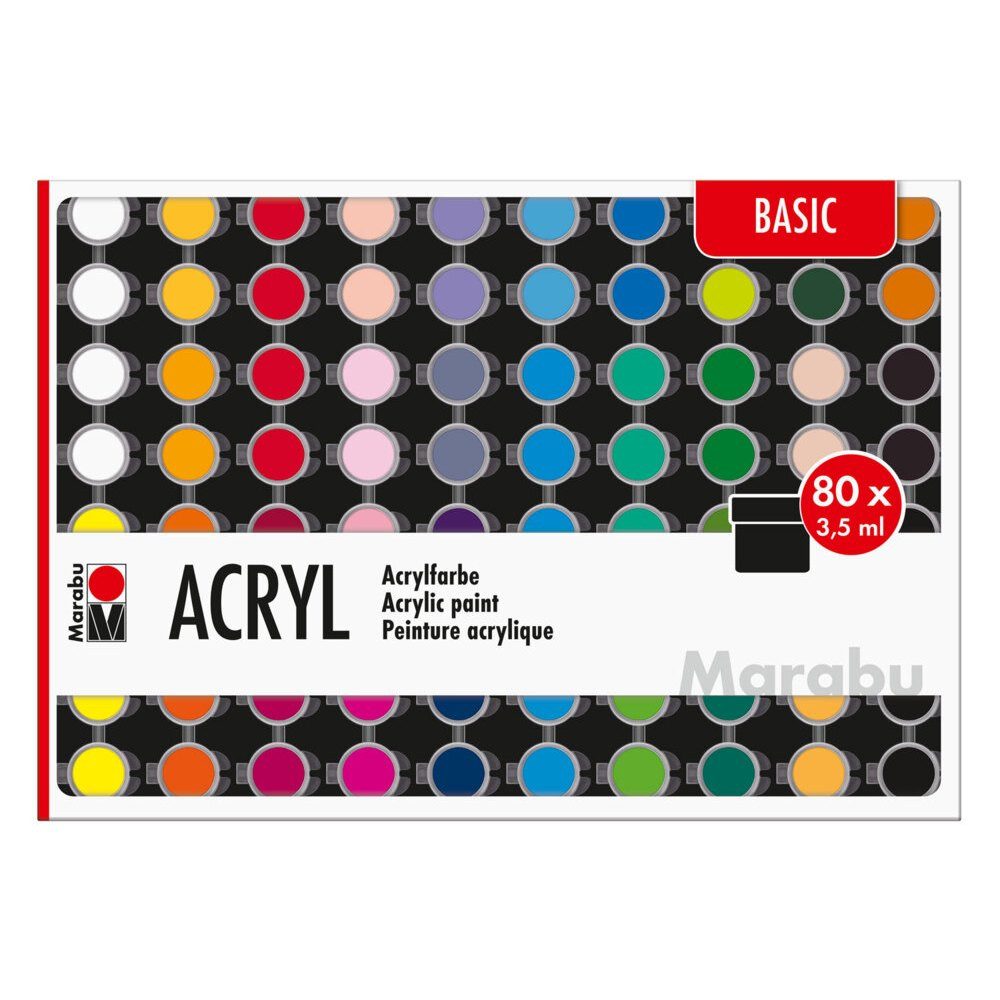 Marabu Acrylfarbe Marabu Акрил Set Basic 80x3,5ml