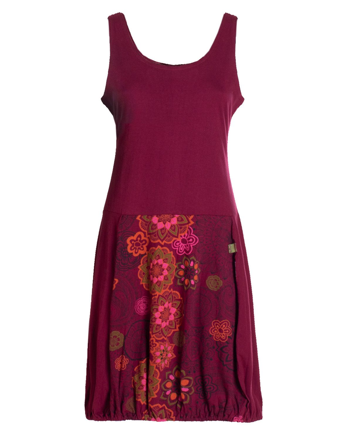 Ballonkleid Damen Kleid Baumwolle geblümt Ballonkleid ärmellos