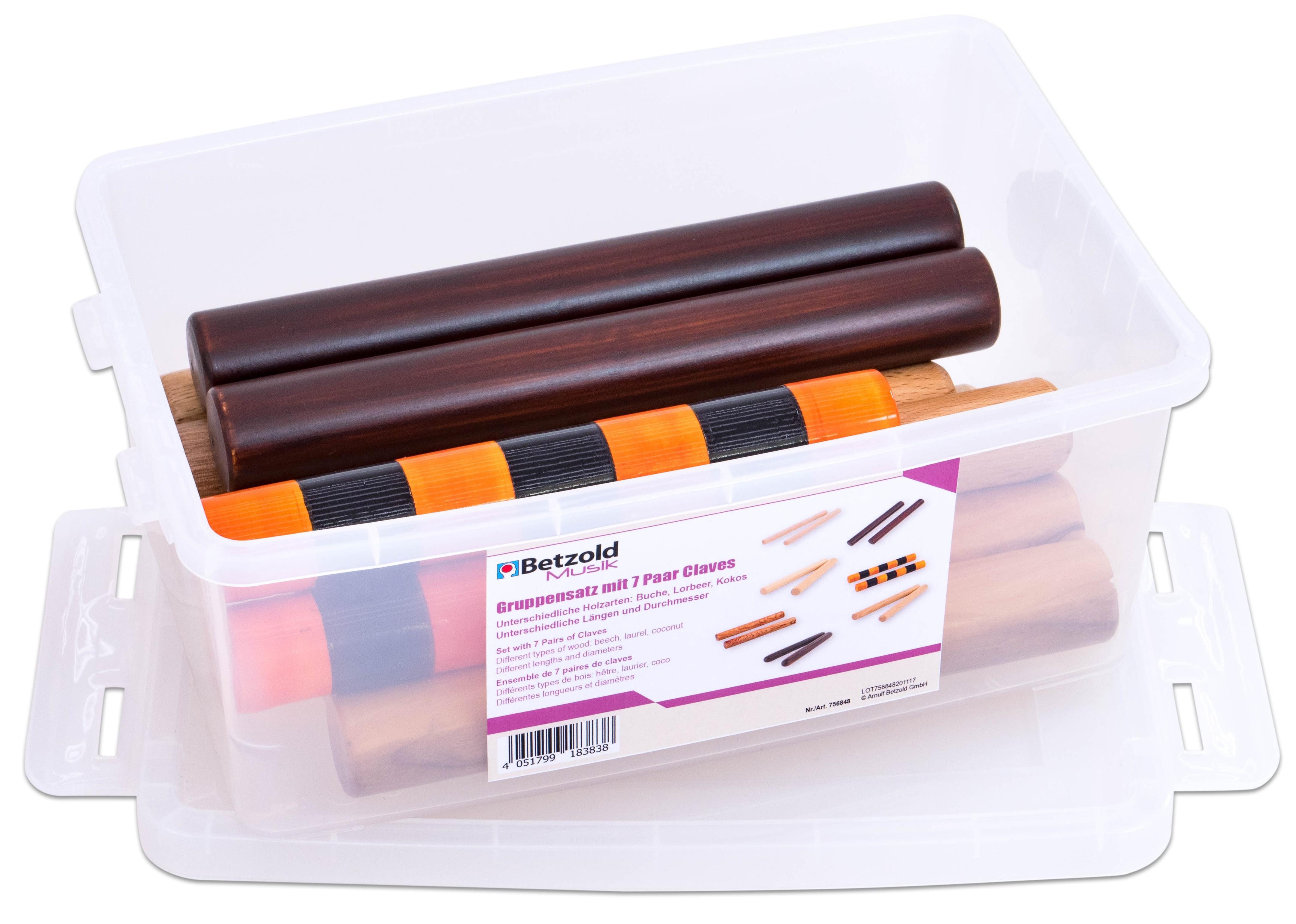 Betzold Claves Gruppensatz mit 7 Paar Claves