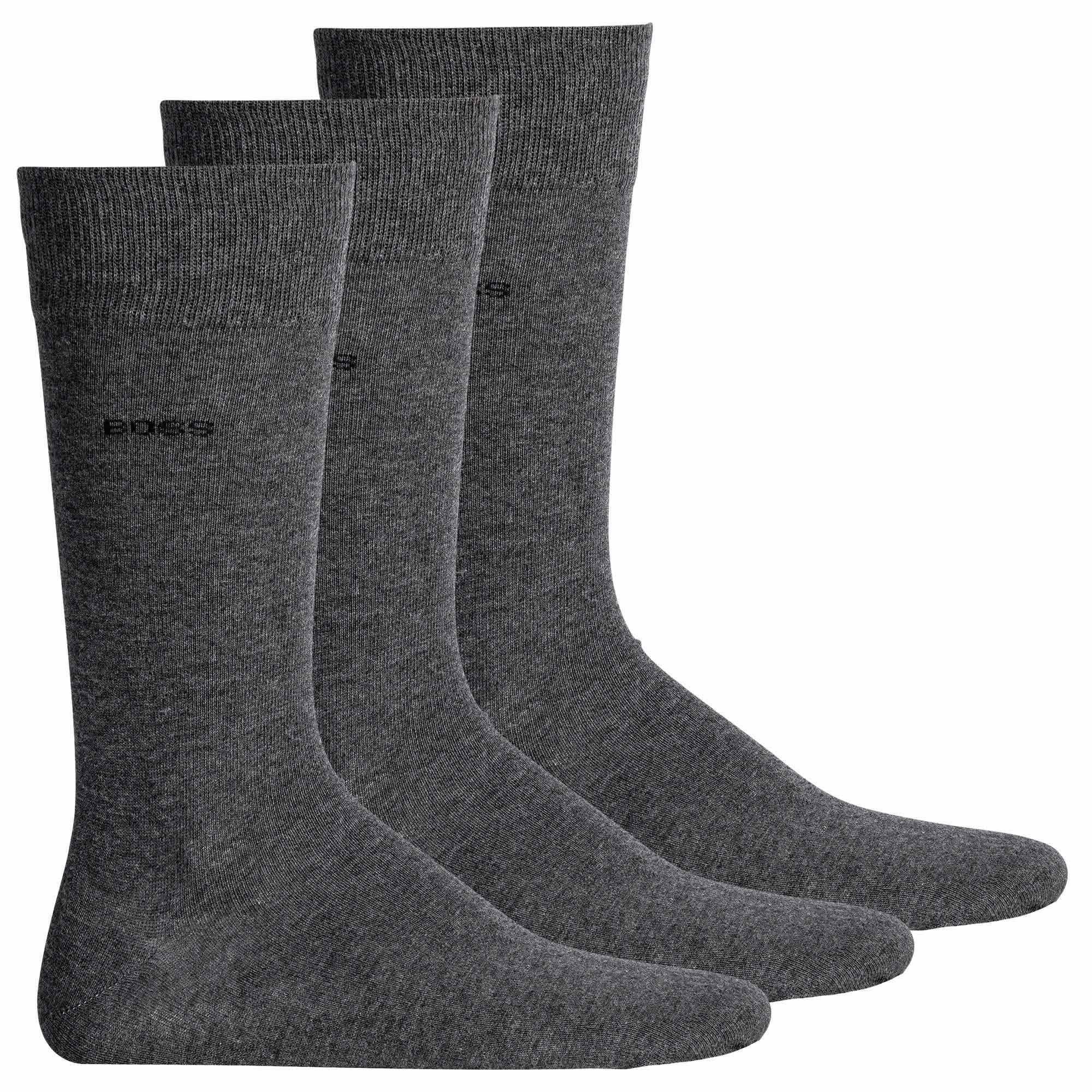 BOSS Kurzsocken Herren Socken, 3er Pack - 3P RS Uni Colors CC Grau