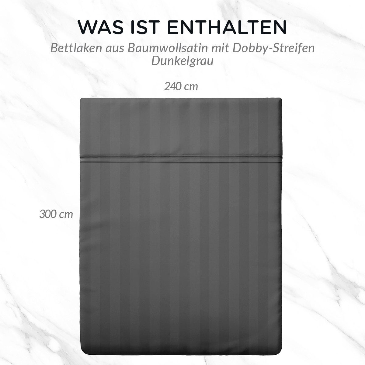 Pure cottom Bettlaken Baumwollsatin, in verschiedenen Farben & Größen – Bild 5 von 5