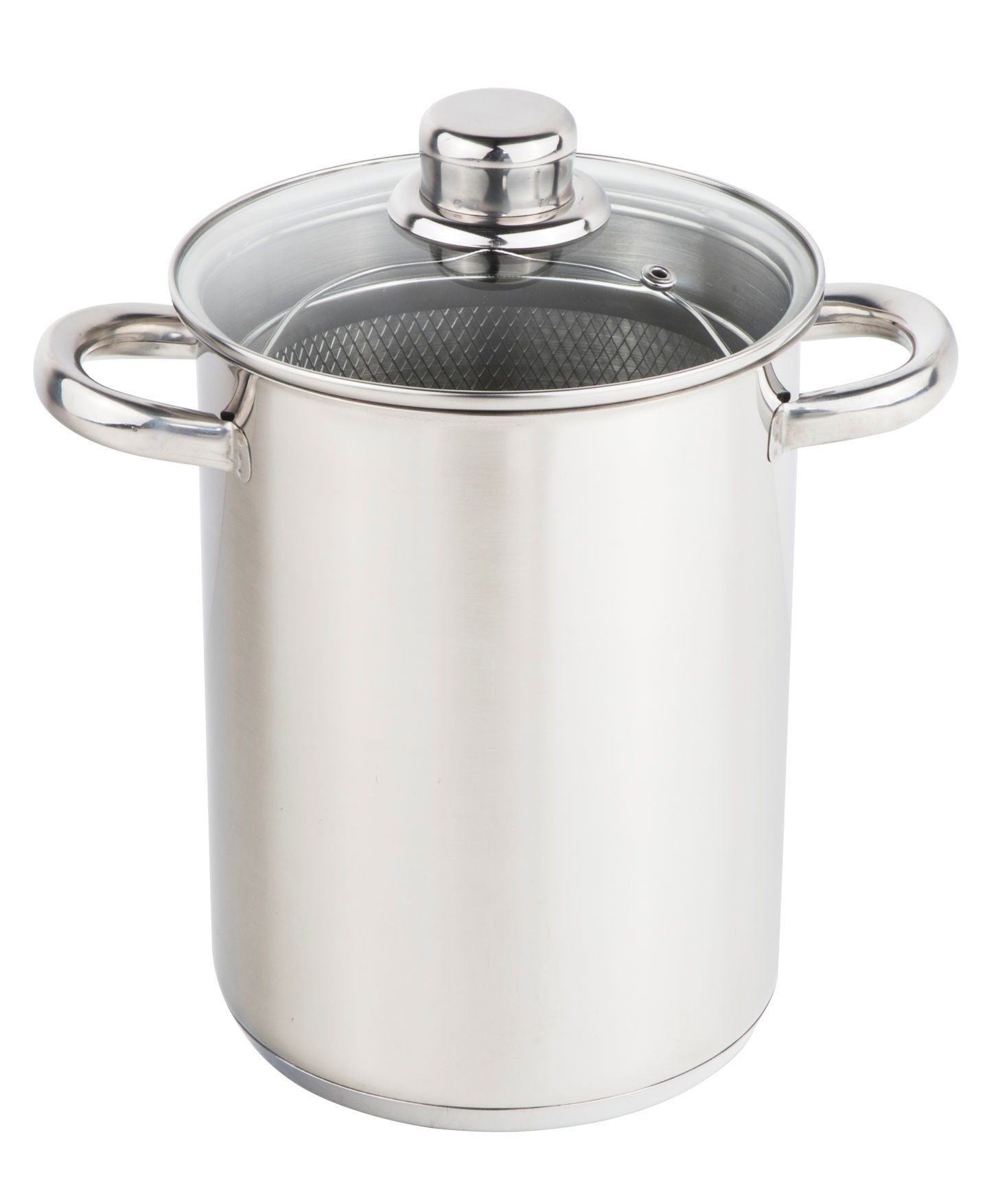 Spetebo Spargeltopf Edelstahl Spargeltopf mit Korbeinsatz - 4 L, Edelstahl (Set, 3-tlg., Spargeltopf mit Einsatz), Nudel Spargel Kochtopf mit Schüttrand
