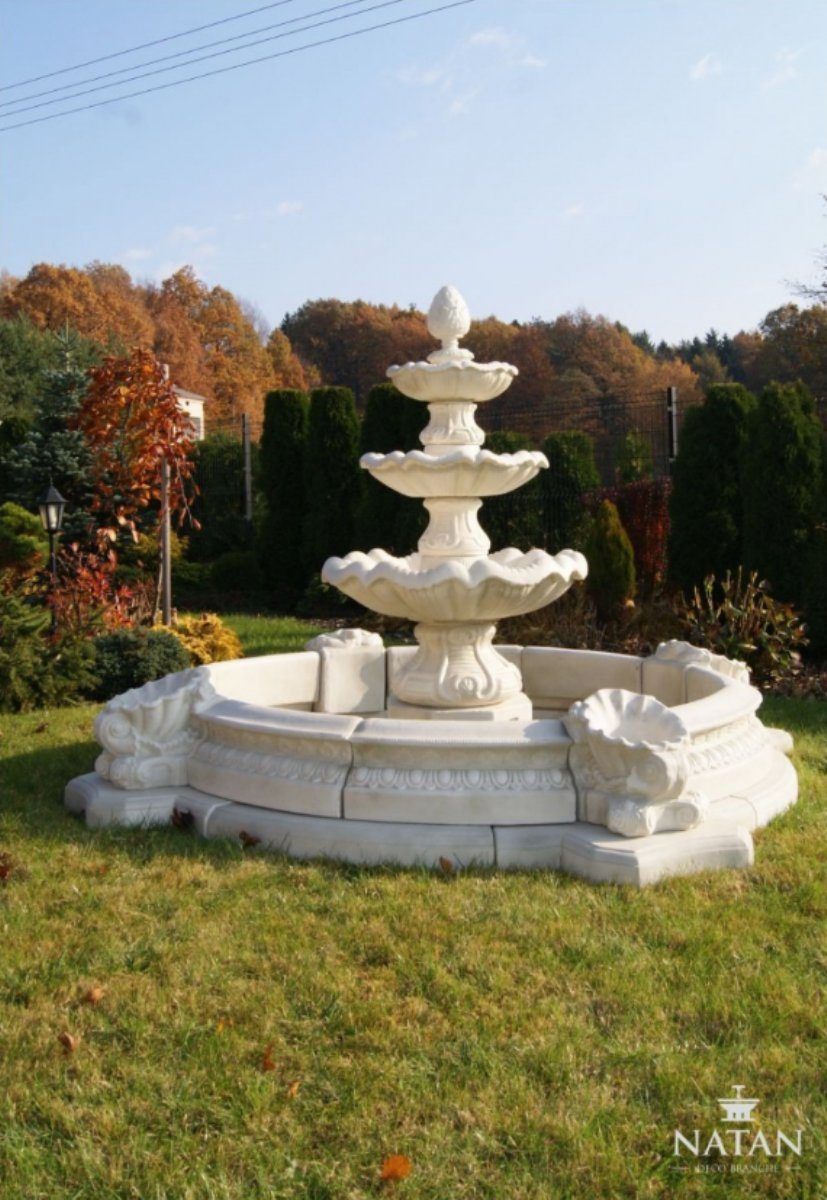 JVmoebel Skulptur Fontaine Becken Zierbrunnen Springbrunnen Brunnen
