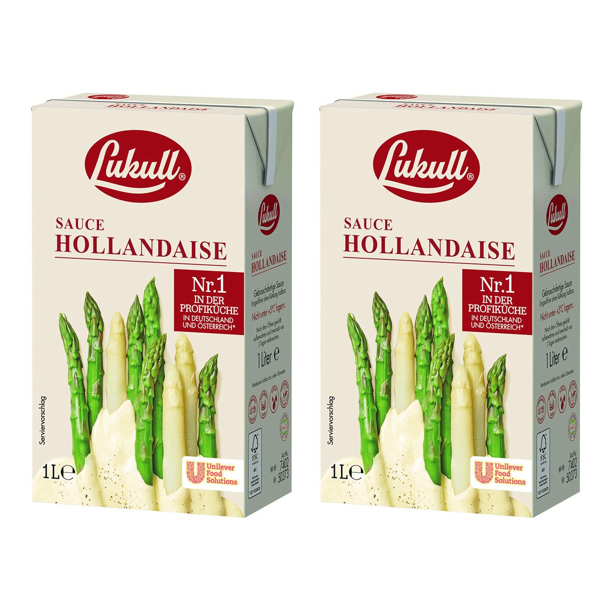 Lukull Saucen, Lukull Sauce Hollandaise mit zart cremiger Konsistenz 1000ml 2er Pack