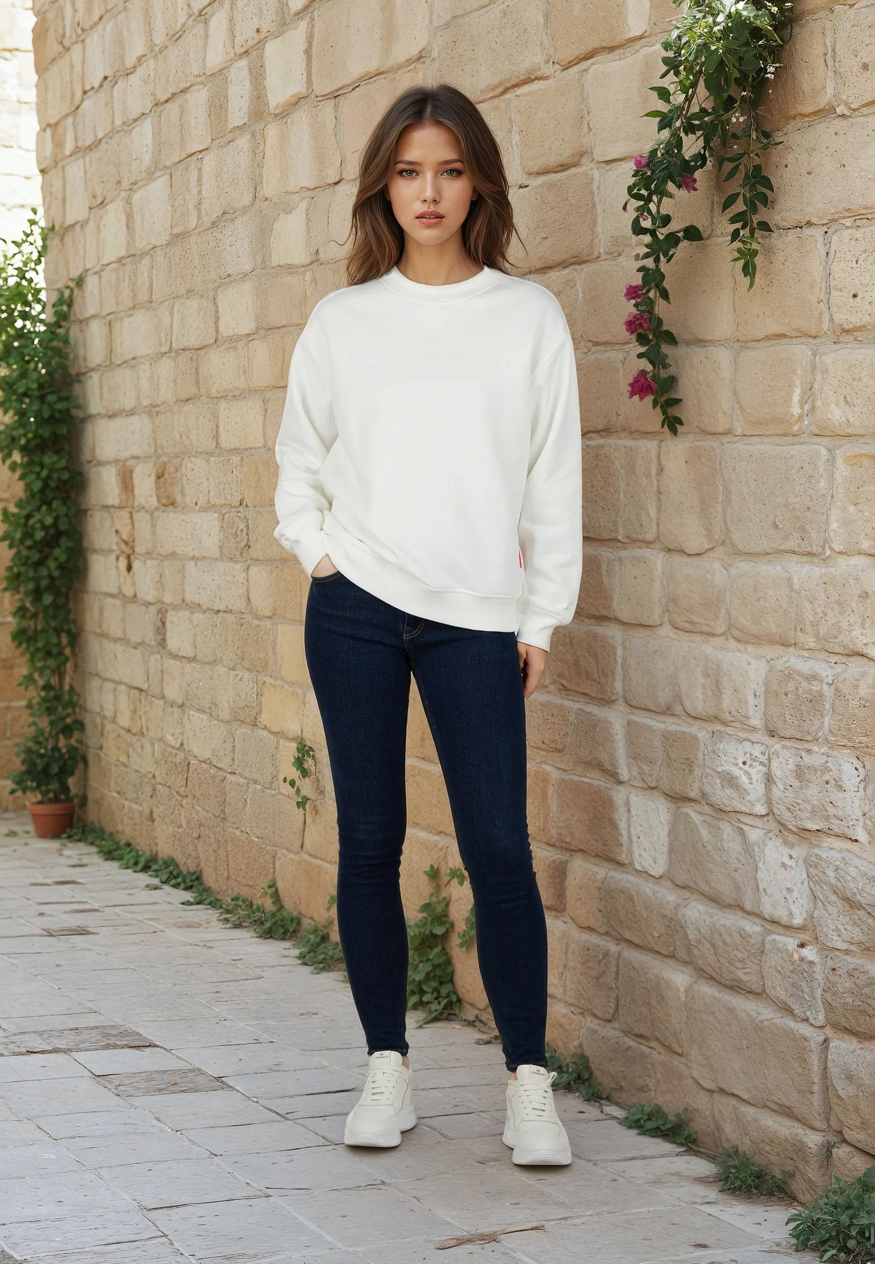 salzhaut Longpullover TAGEL Damen Relaxed-Fit salzhaut – nordisch frisch, lässig und frech für jeden Tag!
