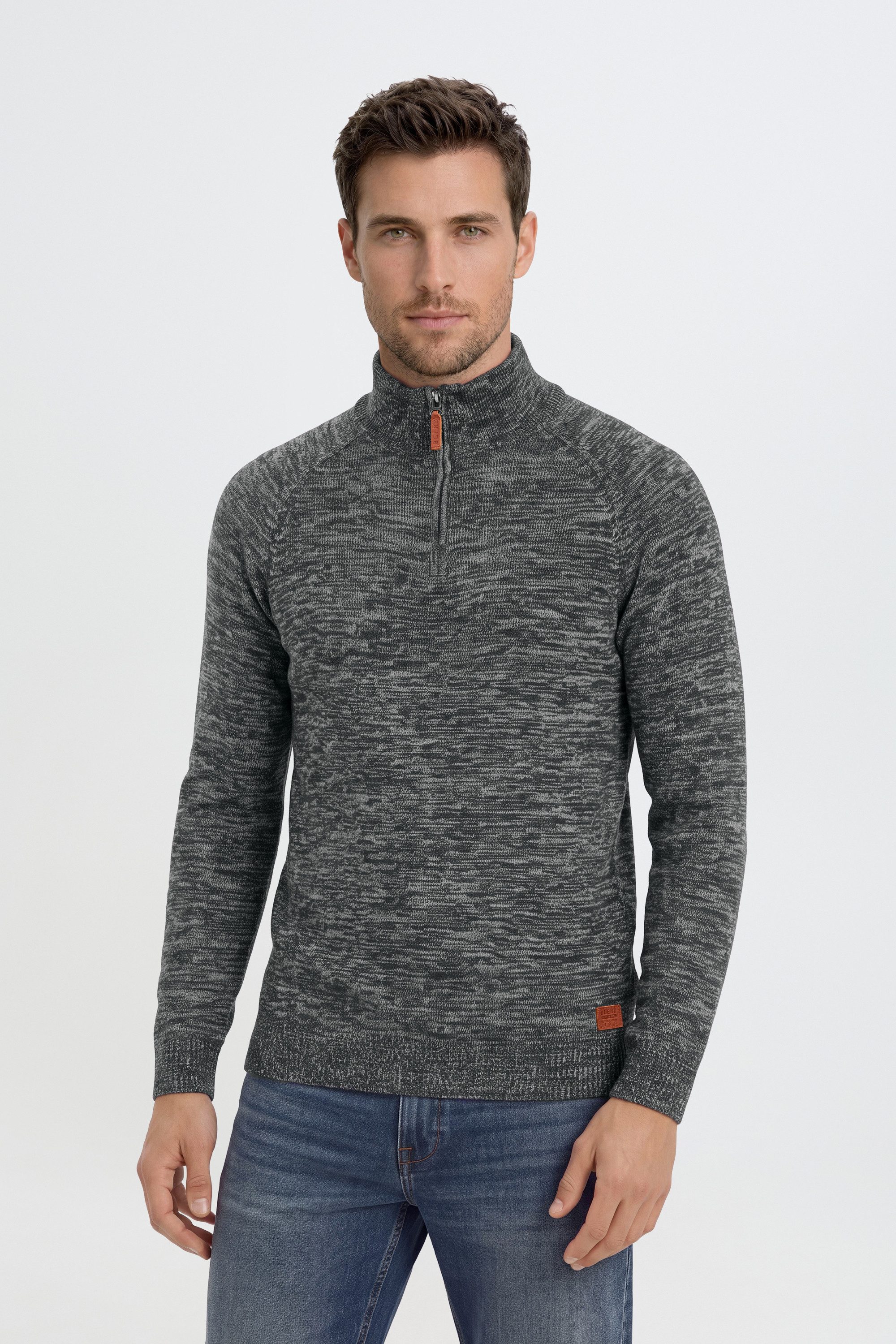 Blend Troyer BHDanovan Strickpullover in MeLange-Optik. Reduzierter Preis € 27,99. Unverbindliche Preisempfehlung € 49,99