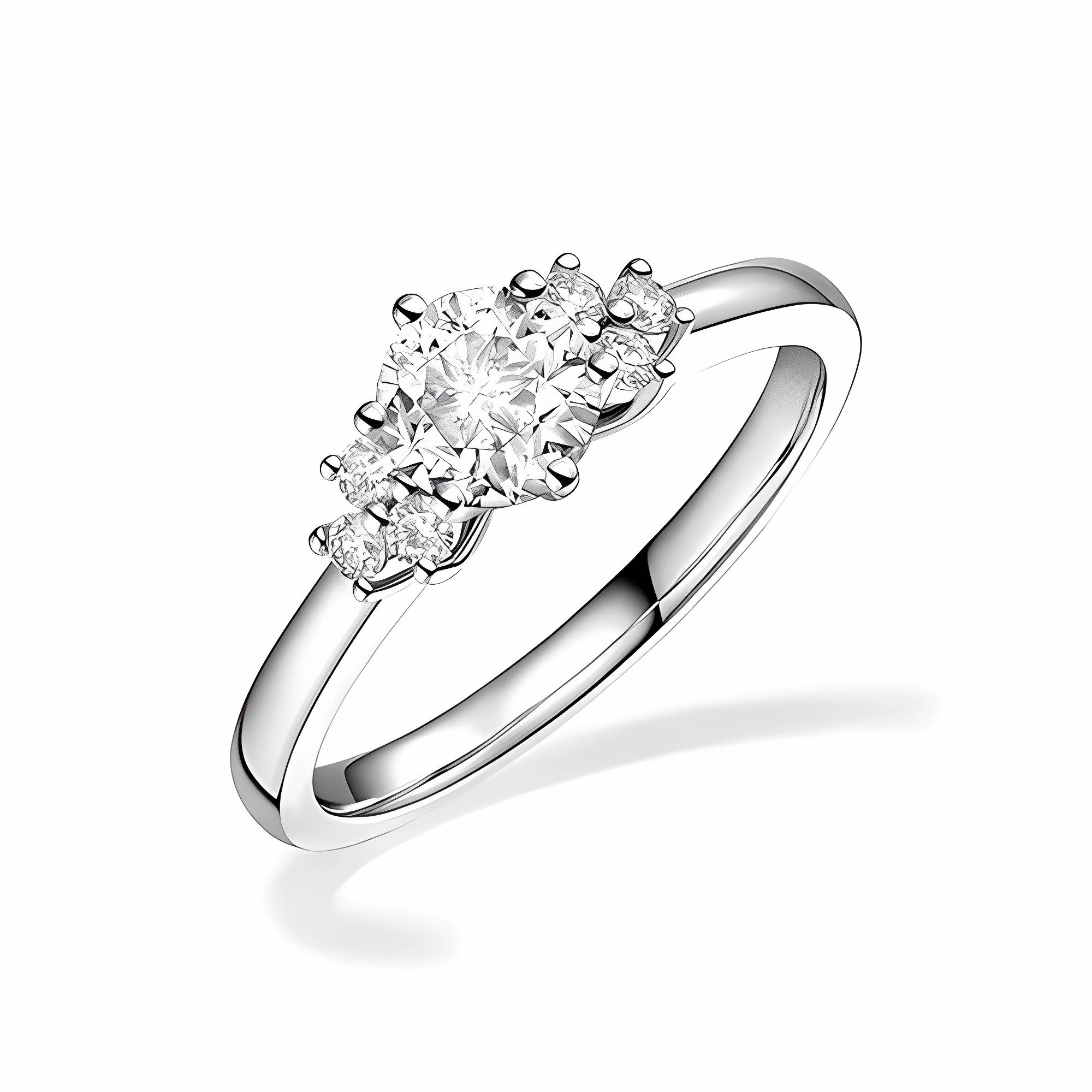 Jumpeak Diamantring Ring Gold Damen 585 Echtgold,Diamant Ring Damen,Lab Grown Diamant Ring, 1ct,E,VS1,IGI,Rund Ring in Krallenfassung,Geschenk Schwester