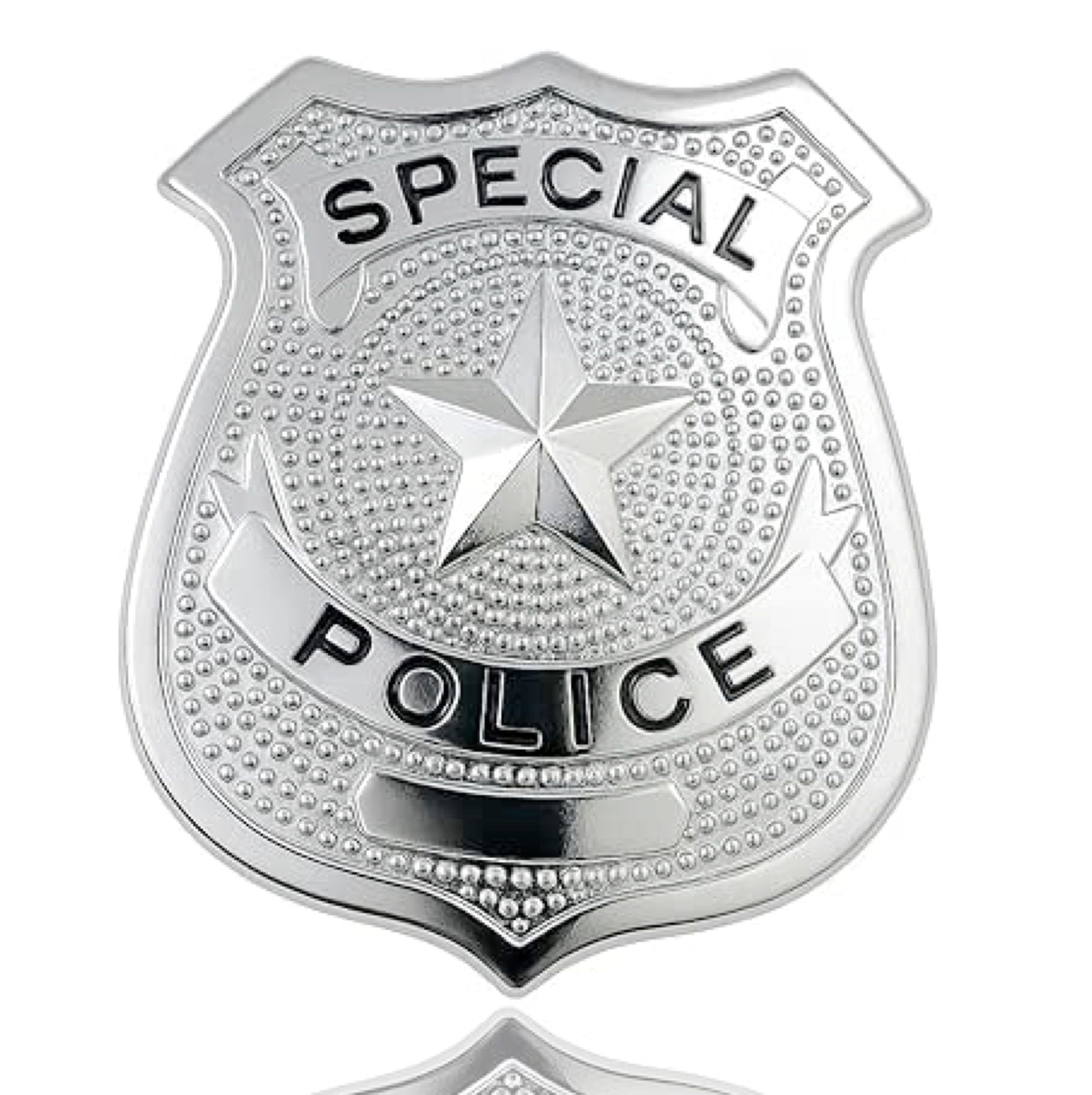TK Gruppe Kostüm Polizei Marke Silber – Abzeichen für Polizei- & Ermittlerkostüme