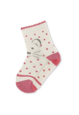 Sterntaler® ABS-Socken Fliesen Flitzer AIR Mabel Fliesenflitzer Fli Fli AIR Fliesenflitzer - Socken Maus Mabel in Ecru/Rosa mit Vollsohle - Haussocken, Weiche Stoppersocken mit Vollplüsch im Sohlenbereich und Motiv Maus - Gummisocken mit Anti-Rutsch-Sohle