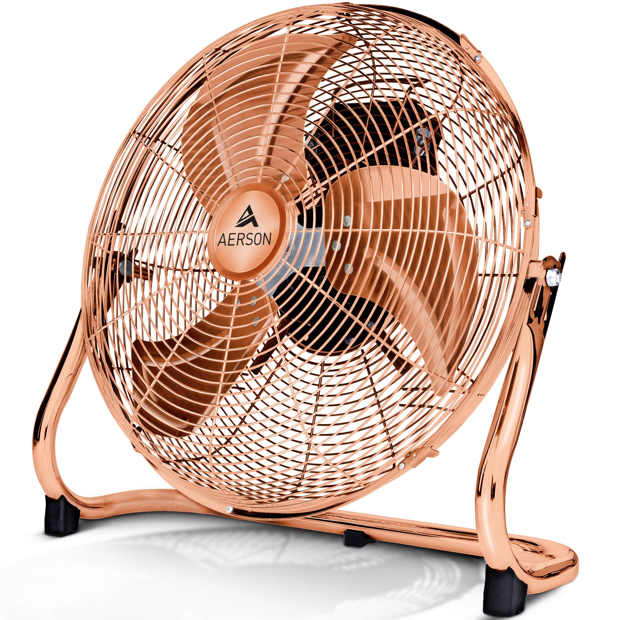 AERSON Bodenventilator Windmaschine mit 3-Leistungsstufen, Standventilator Neigungswinkel ca. 110 Grad