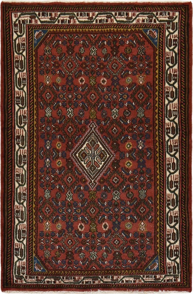 Orientteppich Hamadan 98x151 Handgeknüpfter Orientteppich / Perserteppich, Nain Trading, rechteckig, Höhe: 8 mm