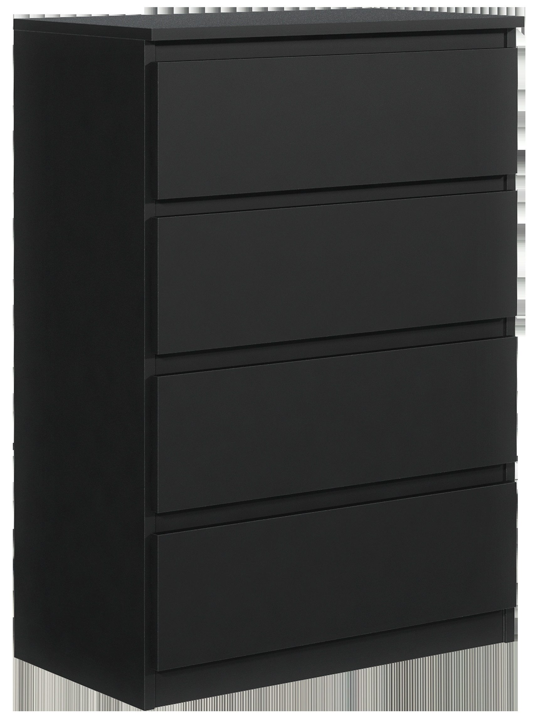 Raumhirsch Furniture Kommode, Sideboard, Kommode für das Schlafzimmer - Wohnzimmer (Maße: 70 × 39 × 102 cm, 4 Schubladen, Rollenschienen), viele Farbvarianten - Hochwertig & stabil