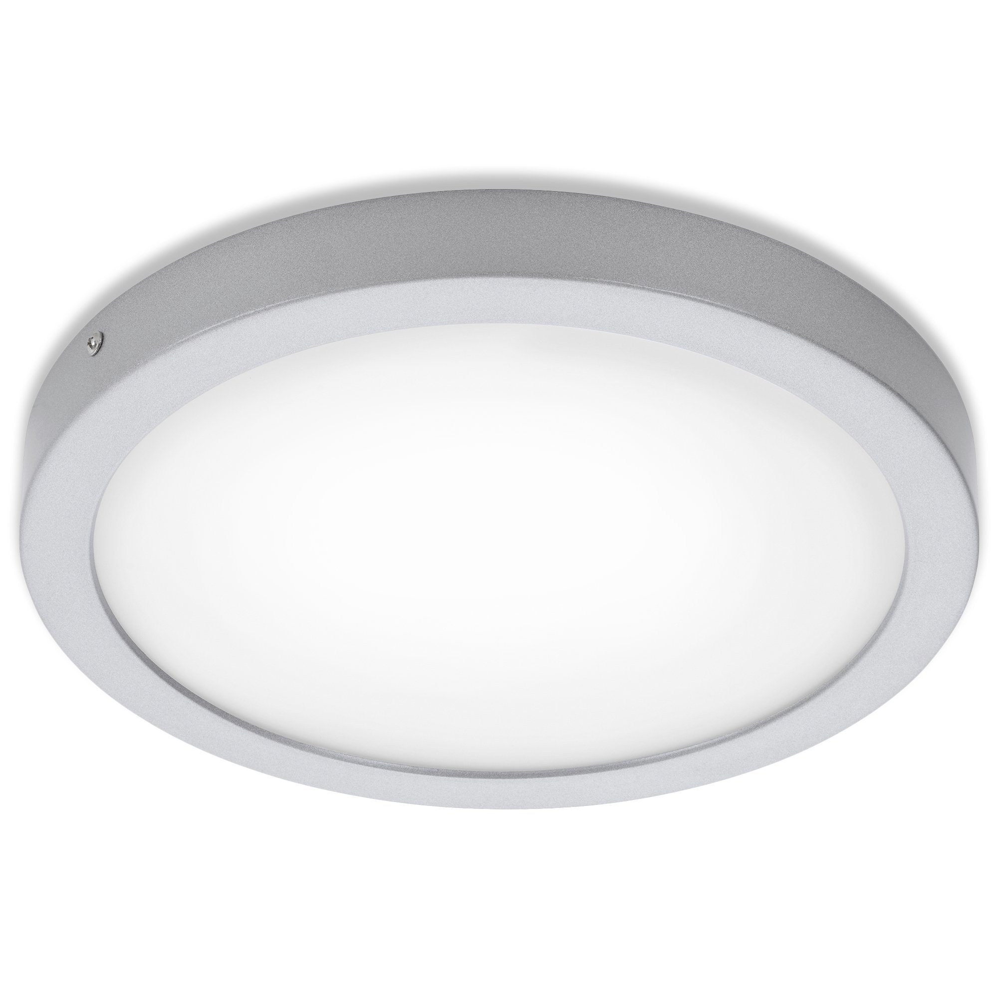 Briloner Leuchten Aufbauleuchte 7141-414, modern Ø30cm LED Deckenlampe 4000K verbaut, IP20 2.000lm 21,4W fest Neutralweiß