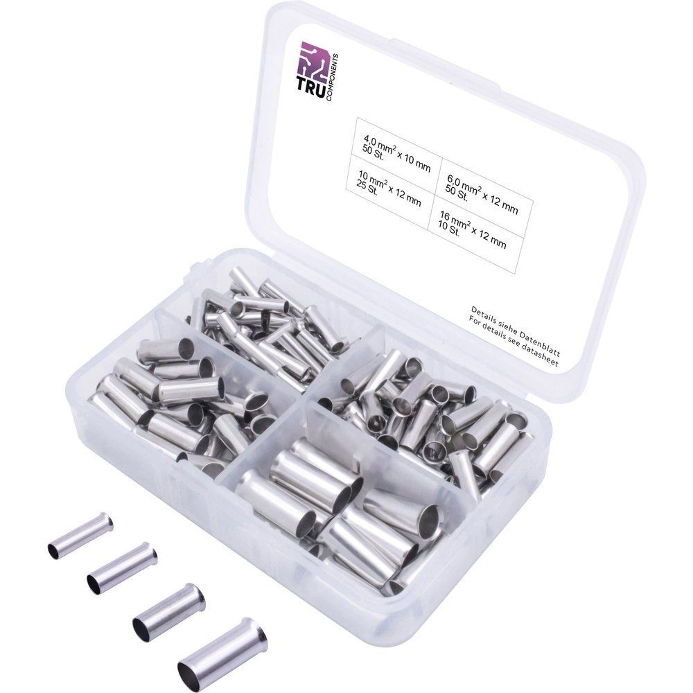 Aderendhülsen TRU COMPONENTS T1903C024 Aderendhülsen-Sortiment 4 mm², 6 mm², 10 mm²