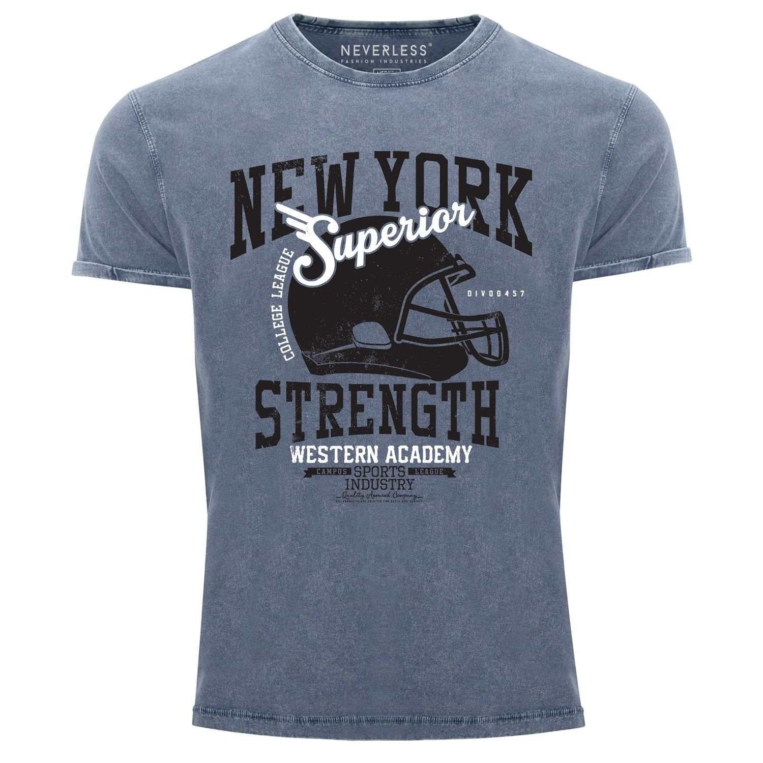 Print-Shirt Cooles Angesagtes Herren T-Shirt Vintage Shirt New York Football