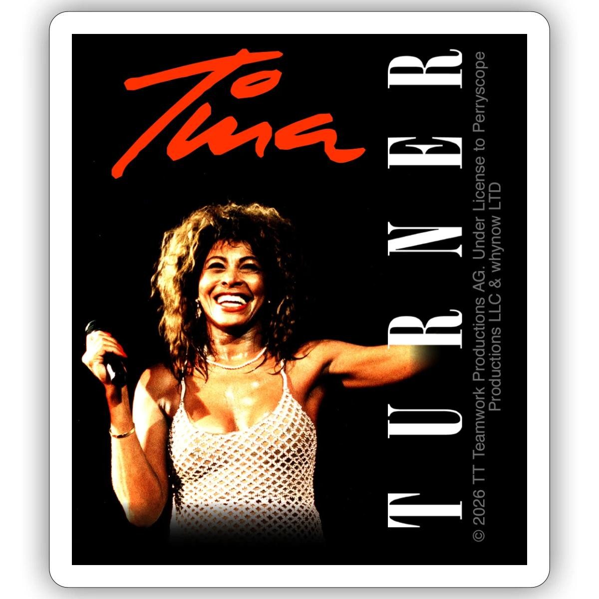 Spreadshirt Aufkleber Tina Turner Mit Mikro Und Signatur Sticker Aufkleber