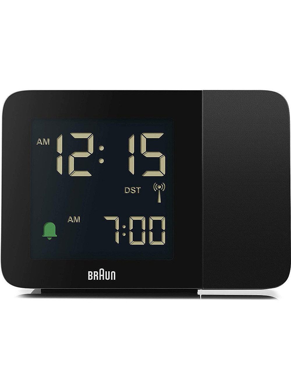 Braun Wecker Braun BC15B-DCF digitaler Projektionswecker 12-24 h,Crescendo-Alarm,Minute,Schlummerfunktion,Sekunde,Stunde