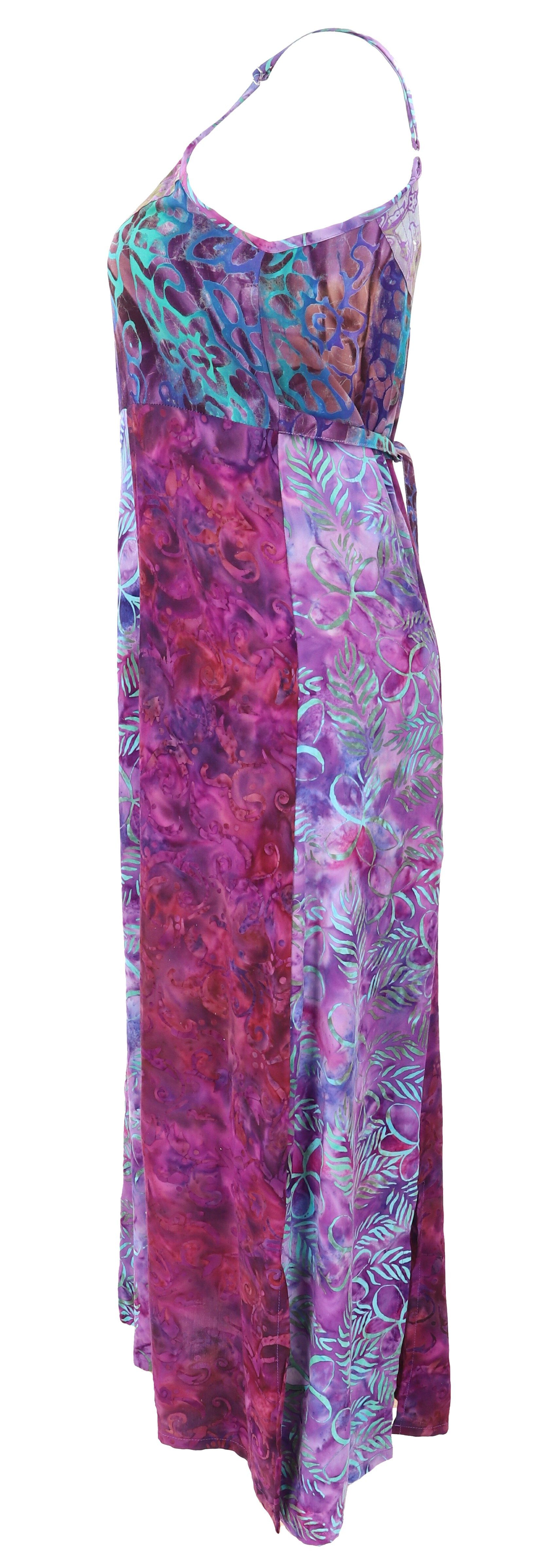 Guru-Shop Midikleid Boho Sommerkleid, luftiges Patchworkkleid in.. alternative Bekleidung