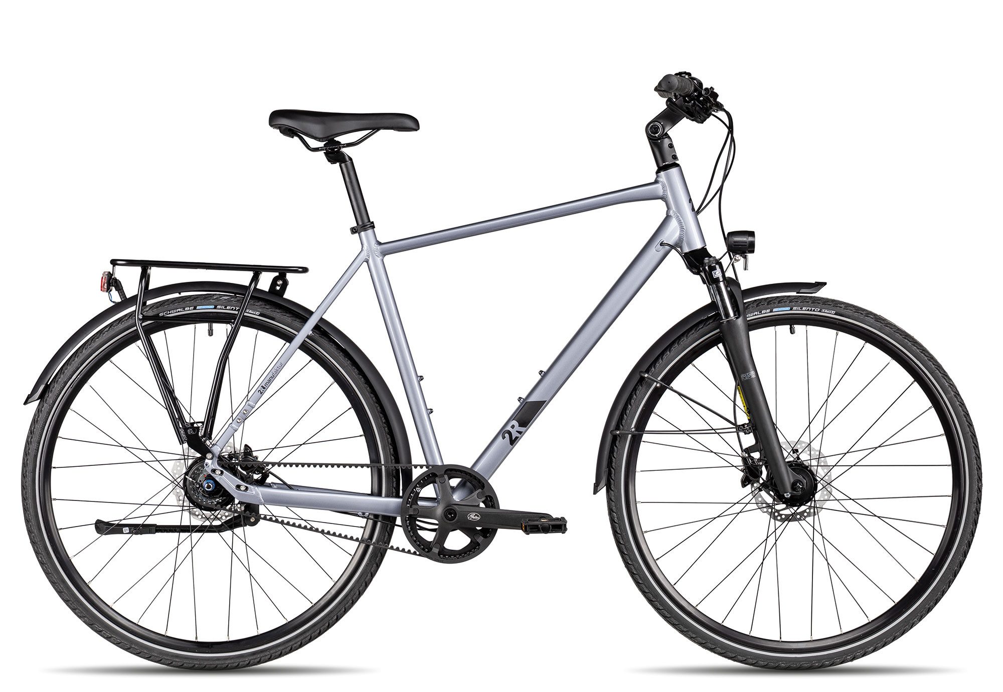 2R Manufaktur Cityrad TRX TWO, 8 Gang Shimano Nexus 8-Gang SG-C6001-8D Schaltwerk, Nabenschaltung Freilauf, hydraulische Scheibenbremse schwarz/grau