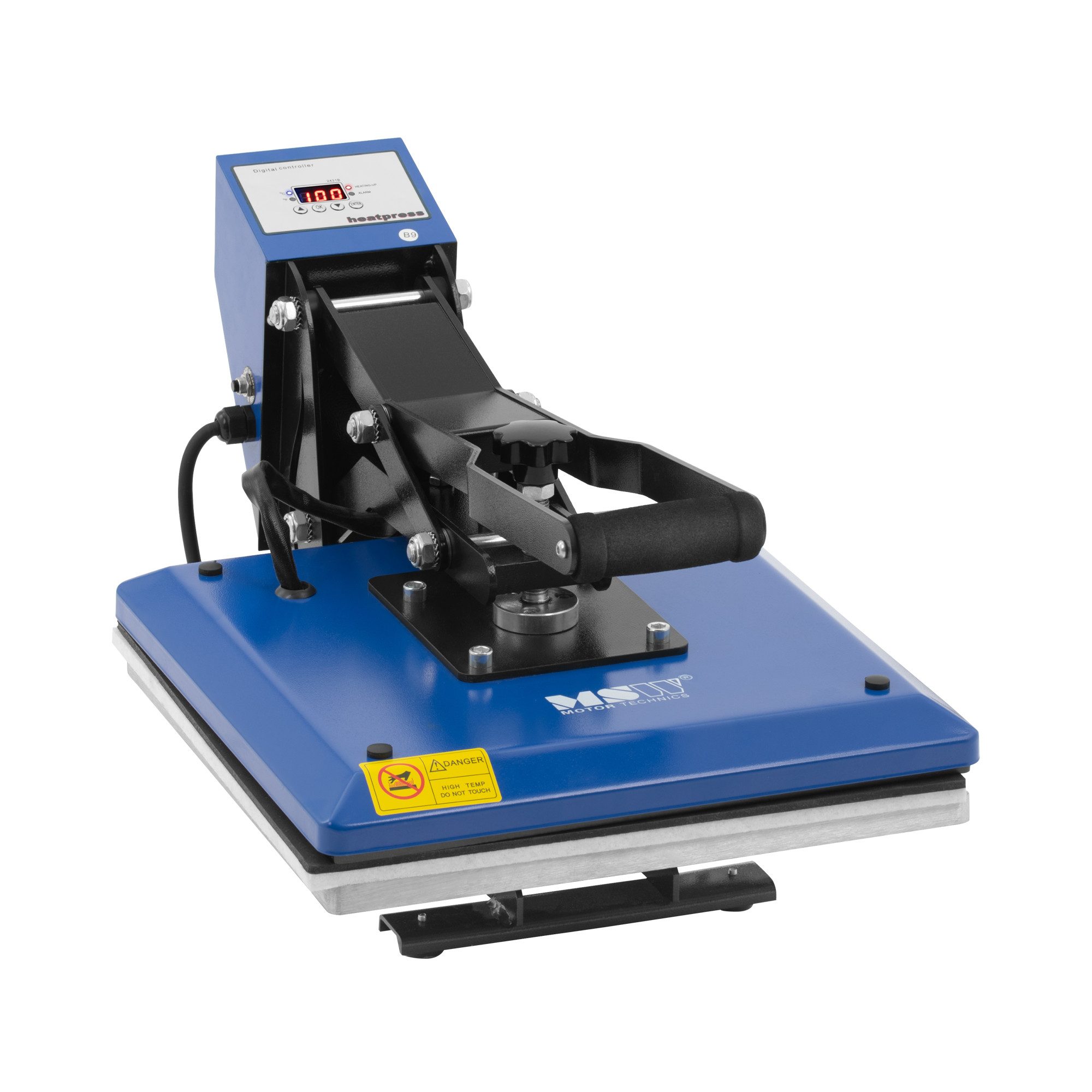 MSW Bügelsystem Transferpresse Hitzepresse 38 x 38 cm 0 - 250 °C 1600 W LCD-Anzeige, 1600 W