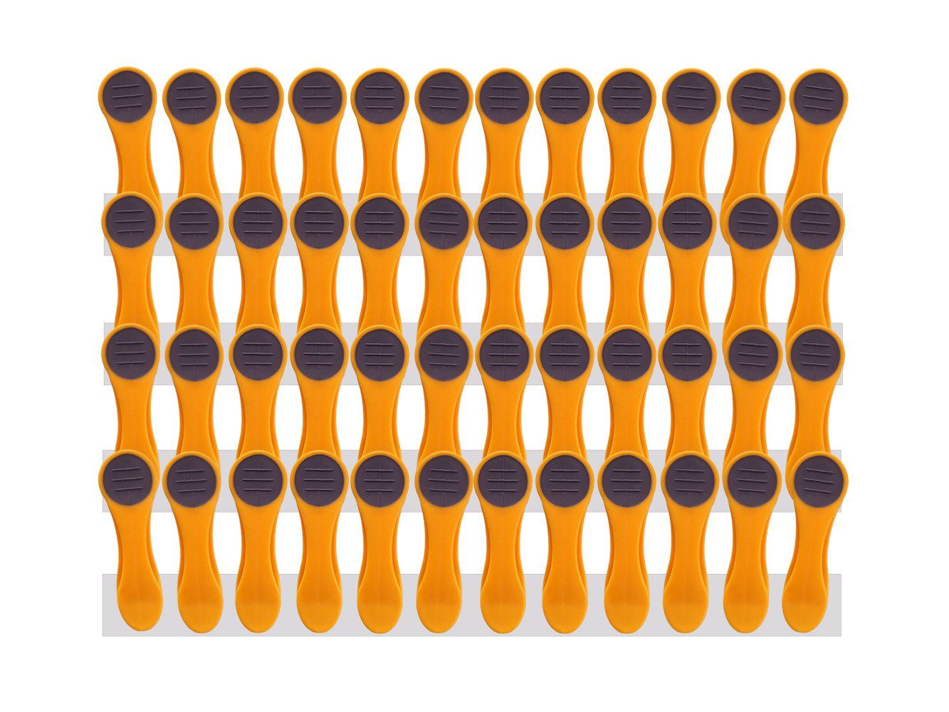 trendfinding Wäscheklammern 48 Wäscheklammern mit Federn aus Edelstahl und Soft Grip Gelb, Langlebigkeit durch Federn aus Edelstahl, neueste Klammertechnik