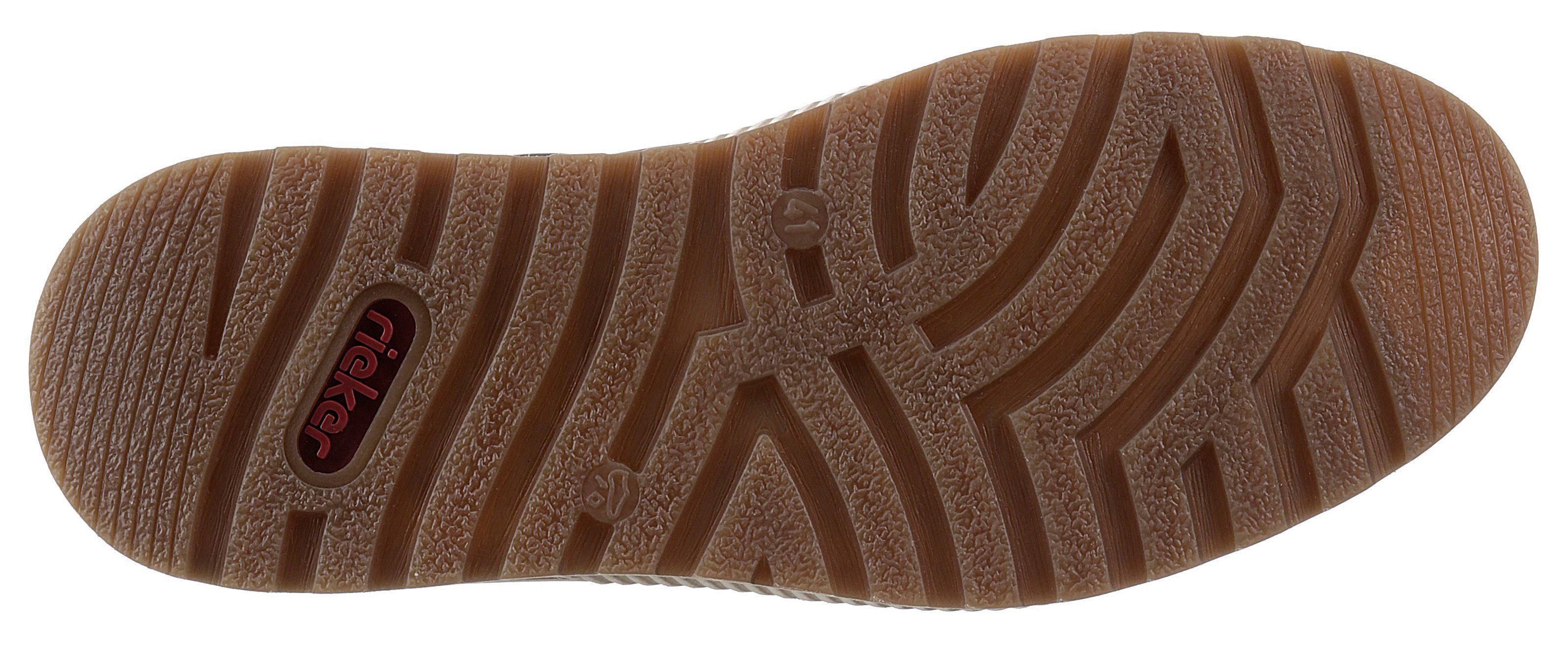 Rieker Sneaker Freizeitschuh, Halbschuh, Schnürschuh mit Kontrastbesatz