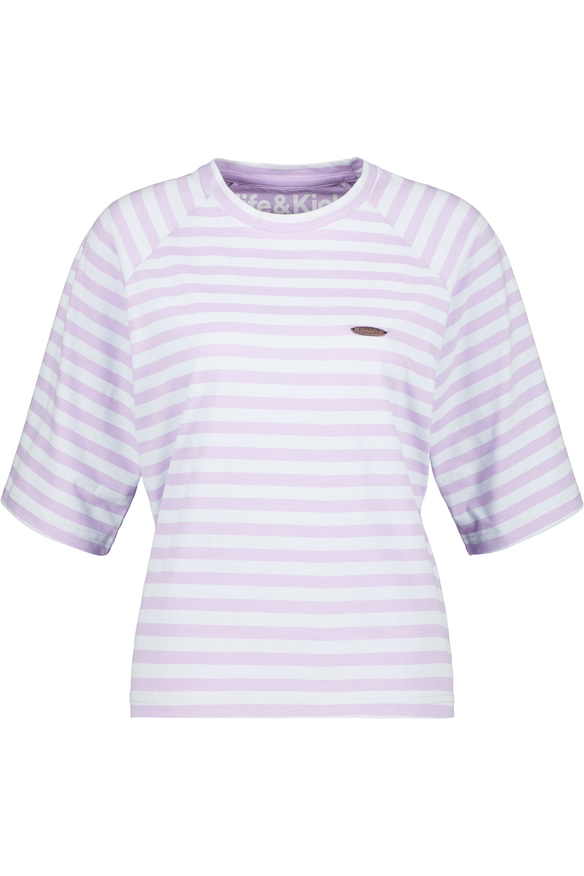 Rundhalsshirt Damen Z RubyAK Kurzarmshirt, lavender & Shirt digital Shirt Alife Kickin
