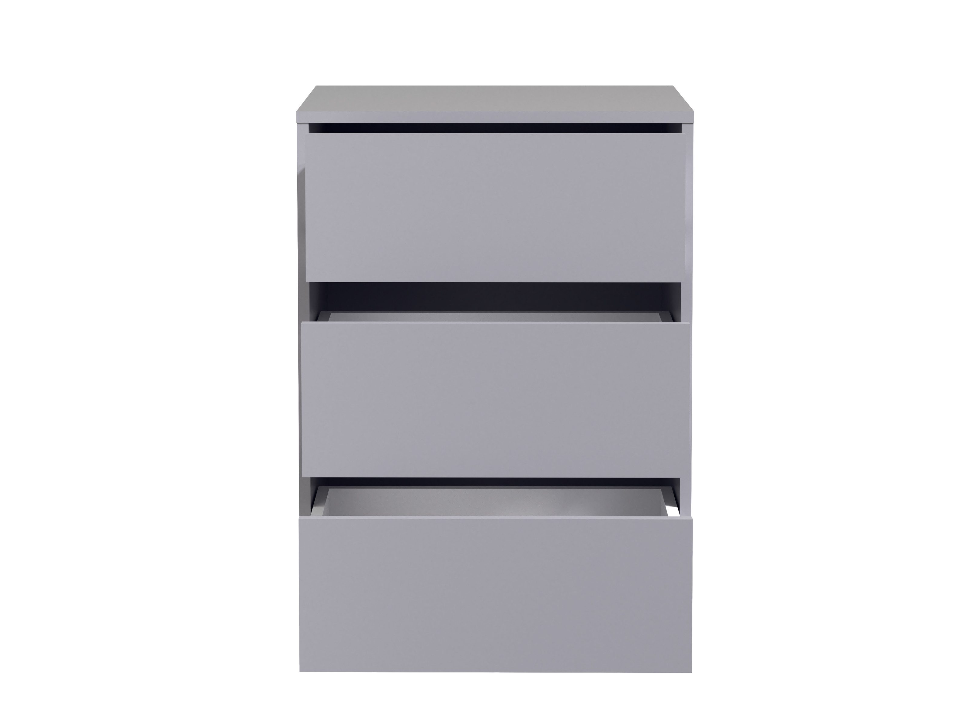 PREISBRECHER Schubkasteneinsatz EXTRA, 3 Schübe, für Kleiderschrank, in Grau - 51x70,6x39,6cm (BxHxT)