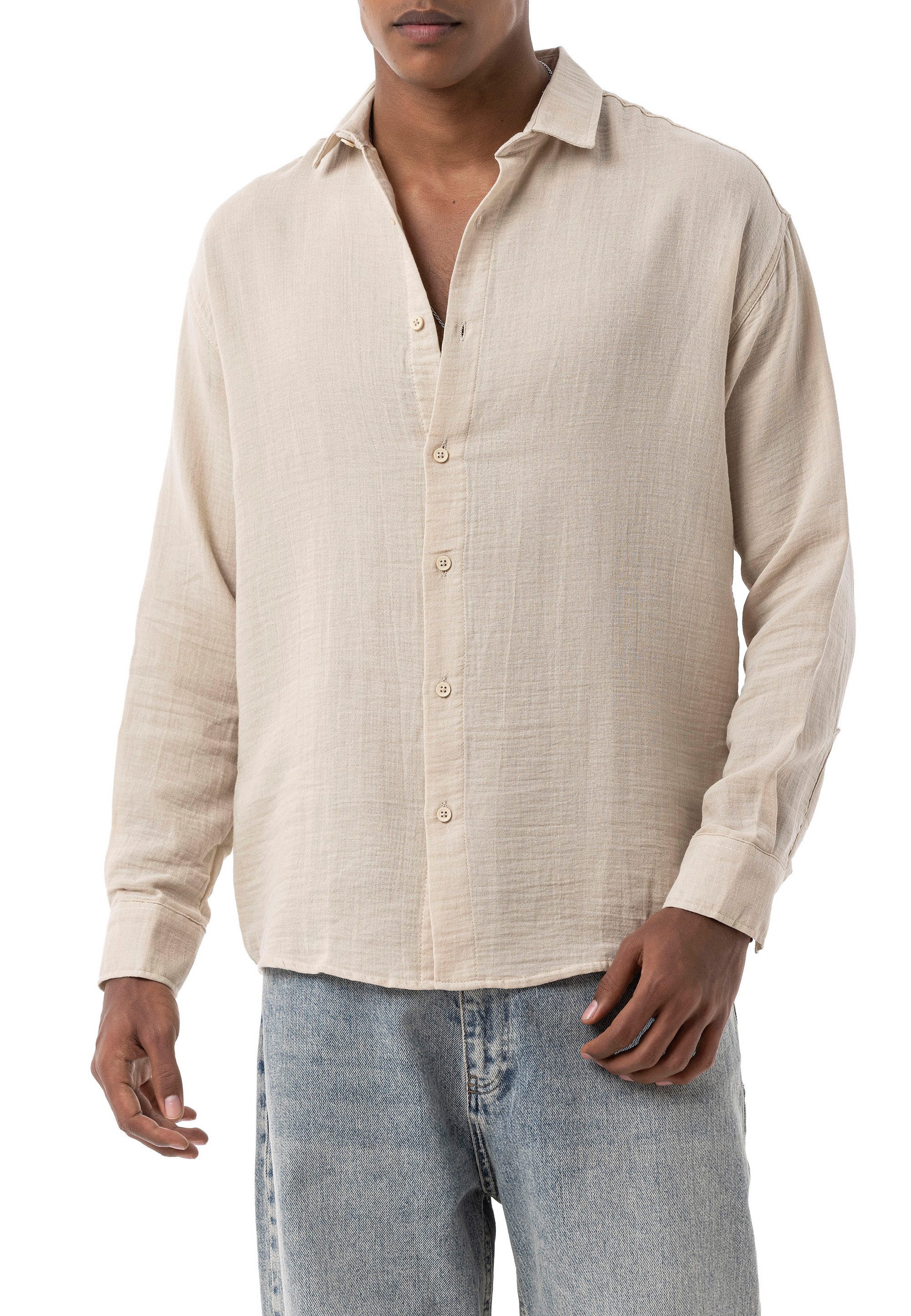 RedBridge Langarmhemd by Tarz Cool - Lässiges Langarmhemd aus Musselin – lu günstig online kaufen