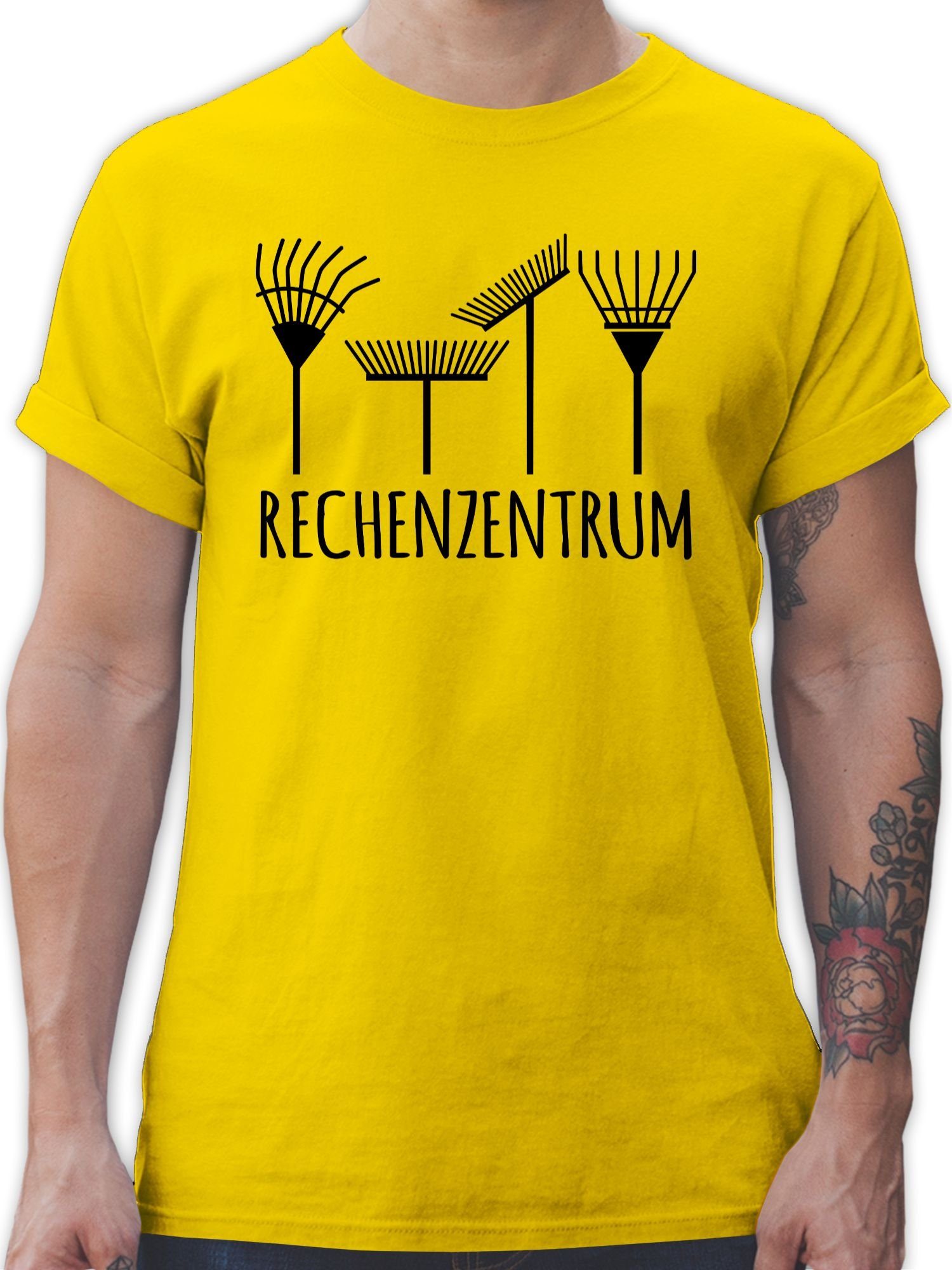 Shirtracer T-Shirt Rechenzentrum - schwarz Hobby Outfit 01 Gelb