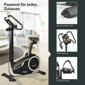 Skandika Heimtrainer Morpheus mit Matte, Fitnessbike, Heimtrainer mit Steuerung