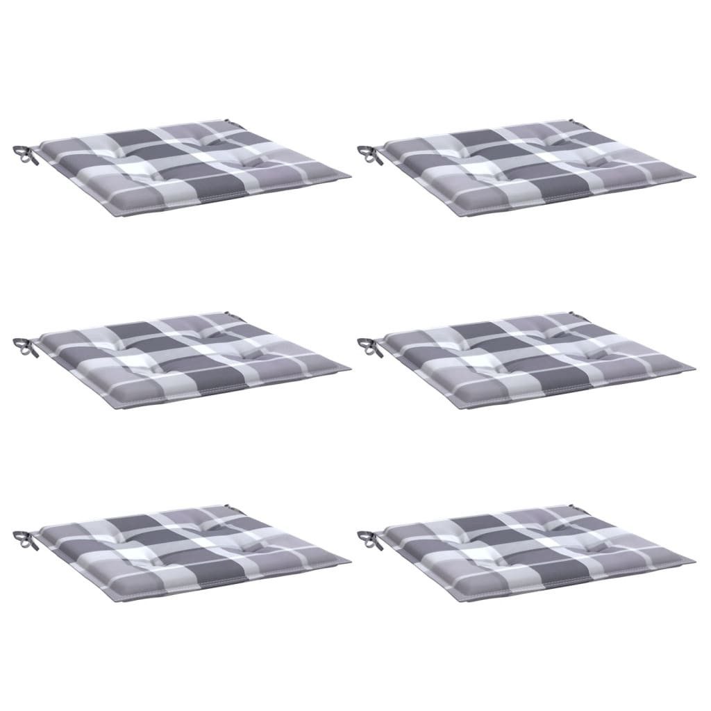 vidaXL Sitzauflage Gartenstuhl-Kissen 6 Stk. Grau günstig online kaufen