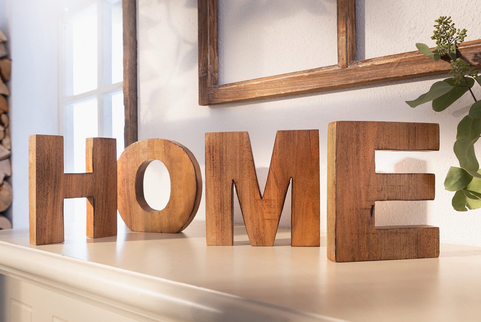 Dekoleidenschaft Deko-Buchstaben "Home" Schriftzug aus Holz, 15cm hoch, Hol günstig online kaufen