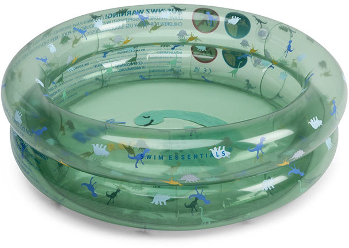 Swim Essentials Pool Swimming Baby Pool 60 cm Blue/Green Dinosaur 60 x 15 cm
