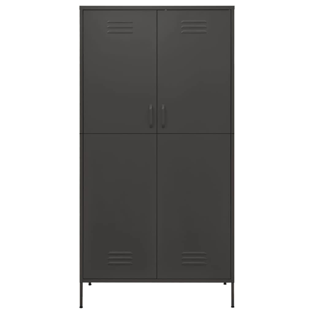furnicato Kleiderschrank Mehrzweckschrank Anthrazit 90 x 50 x 180 cm aus Stahl (1-St)