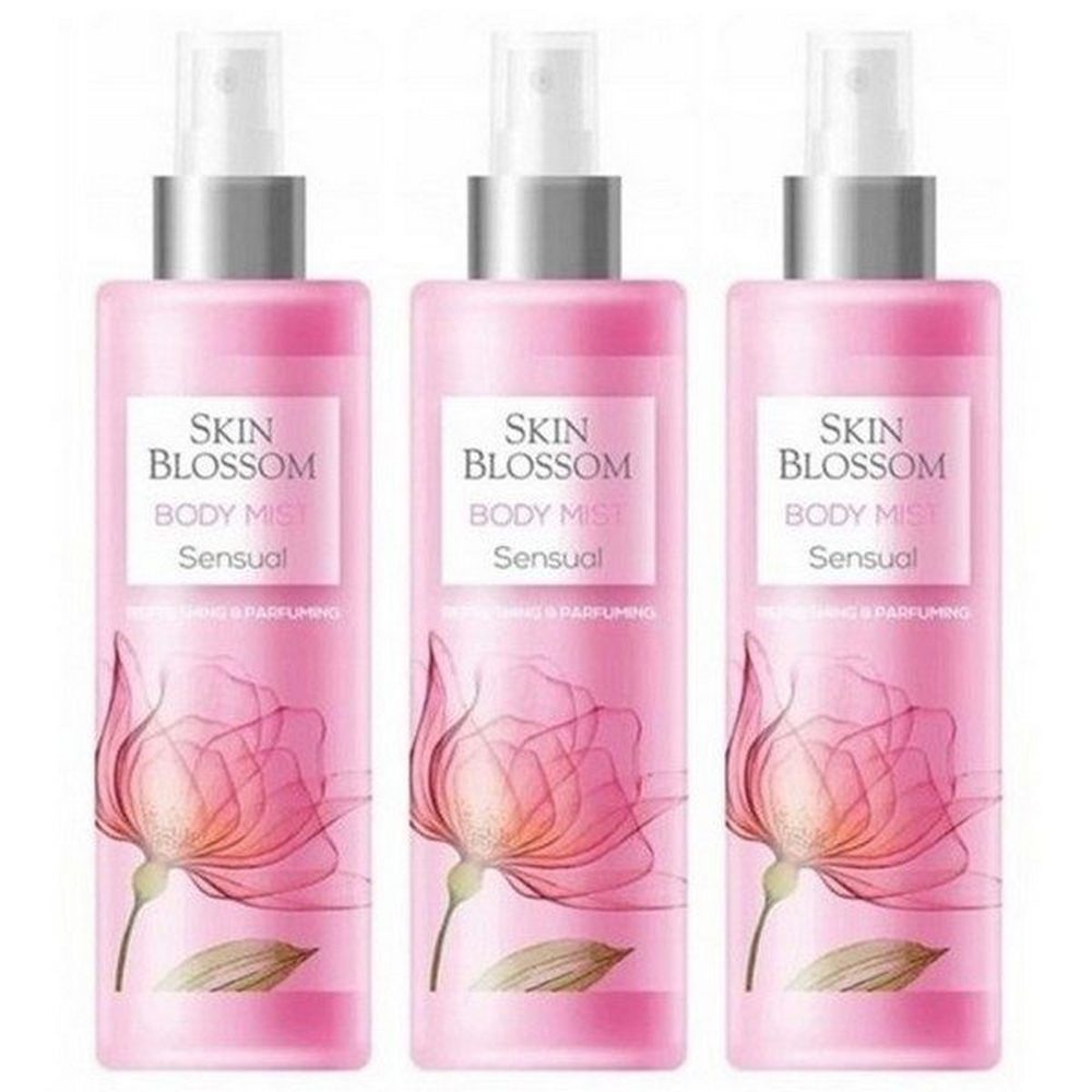 Biofresh Cosmetics Körperspray Body Mist Skin Blossom Sensual 3 x 200 ml