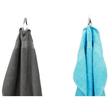 Caterize Badetuch 1 Stück Badetuch und Handtuch,70*140cm aus 100 %Faser,farbecht,Blau