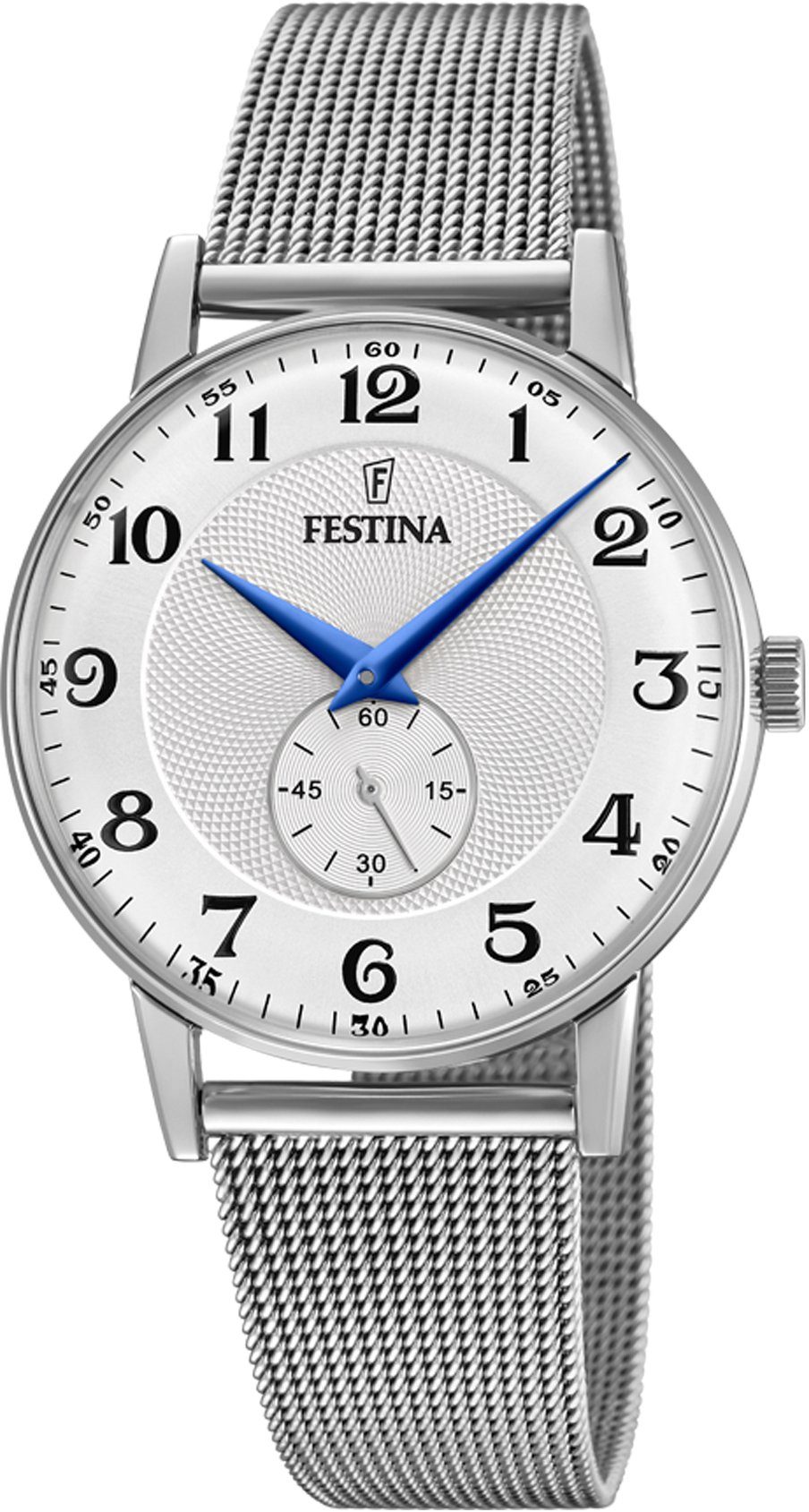 Festina Quarzuhr Retro, F20568/1, Gehäuse aus Edelstahl, Gehäuse-Ø ca. 36 mm