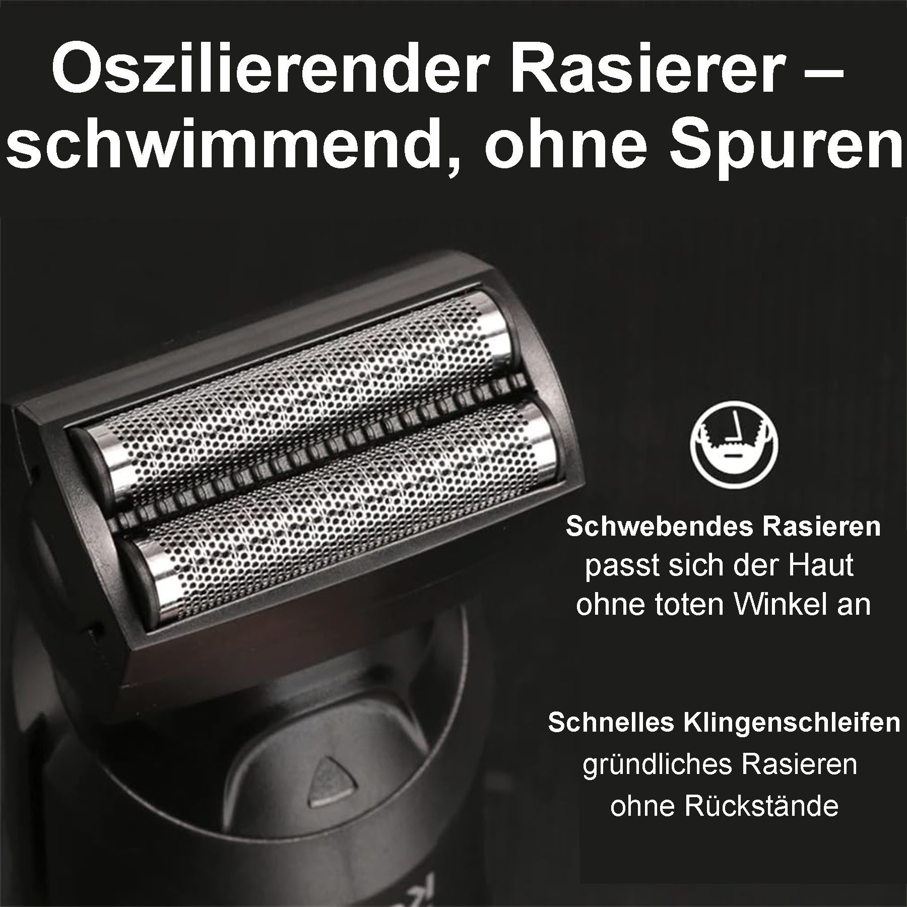 Senmudi Haarschneider Elektrorasierer wiederaufladbar kabellos waschbar 5-in-1-Haarschneider, Hochwertiger Li-Akku, über Steckdose oder USB wiederaufladbar, Für glattes, schnelles und präzises Trimmen aller Haartypen