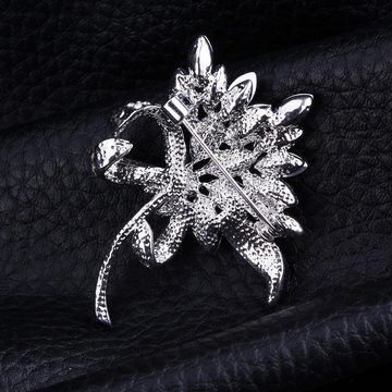 AUKUU Brosche Elegante Elegante und exquisite Kristallbrosche modische und, luxuriöse Diamant Corsage Brosche Damenbekleidungsaccessoires